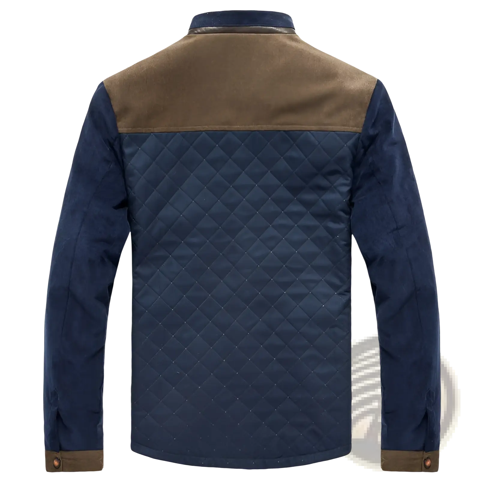 Men's Quilted Corduroy Color Block Casual Jacket