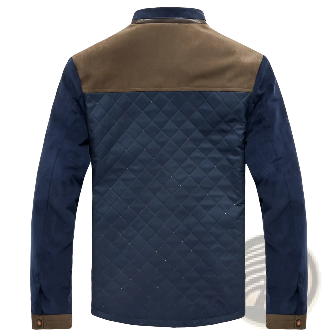 Men's Quilted Corduroy Color Block Casual Jacket