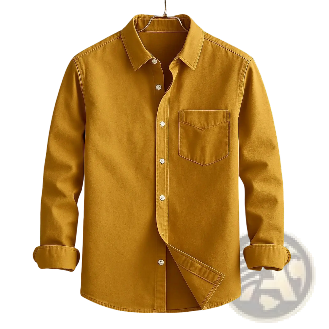 Men's Relaxed Fit Long Sleeve Cotton Linen Shirt