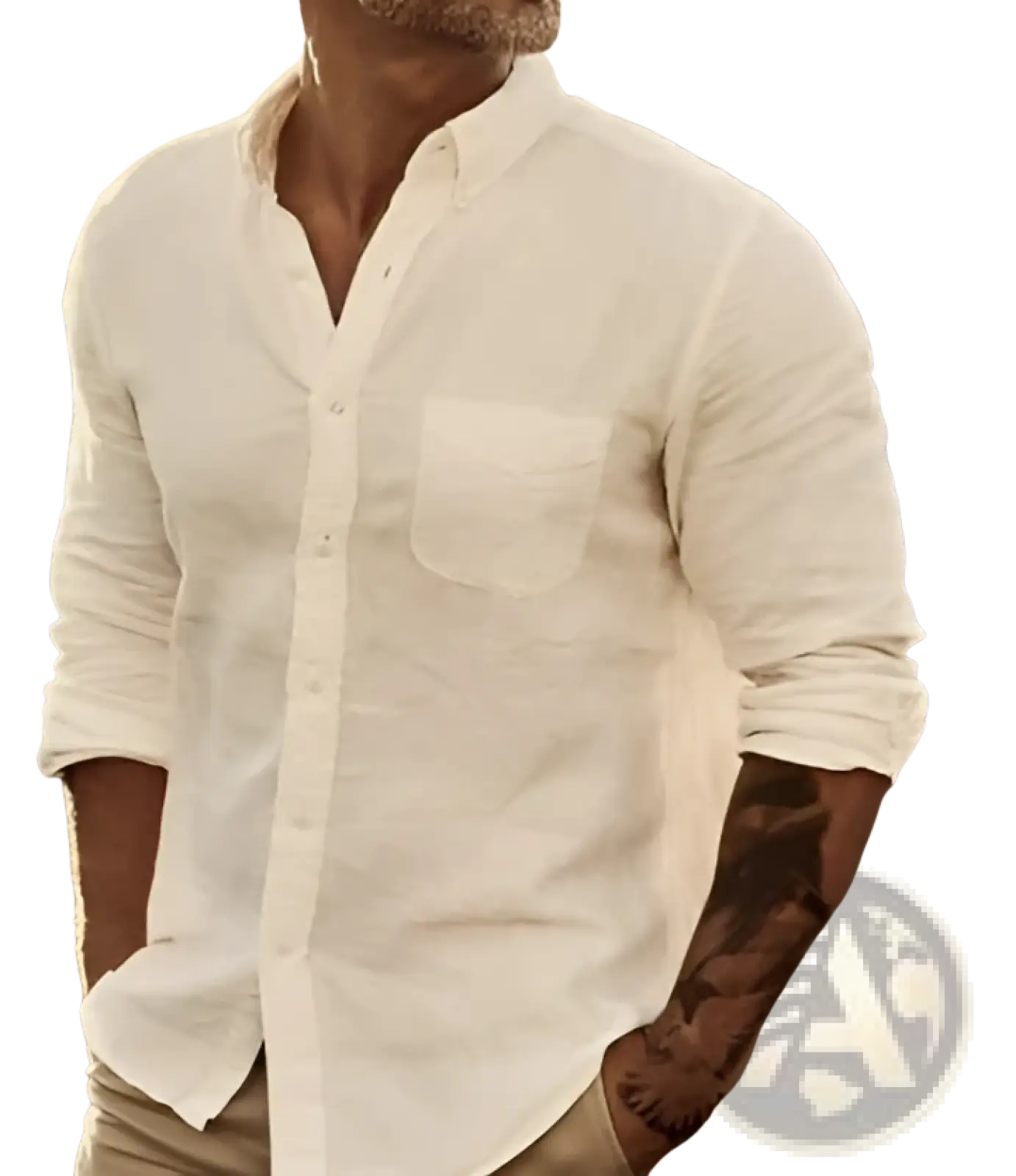 Men's Slim Fit Cotton Long Sleeve Button Down Shirt