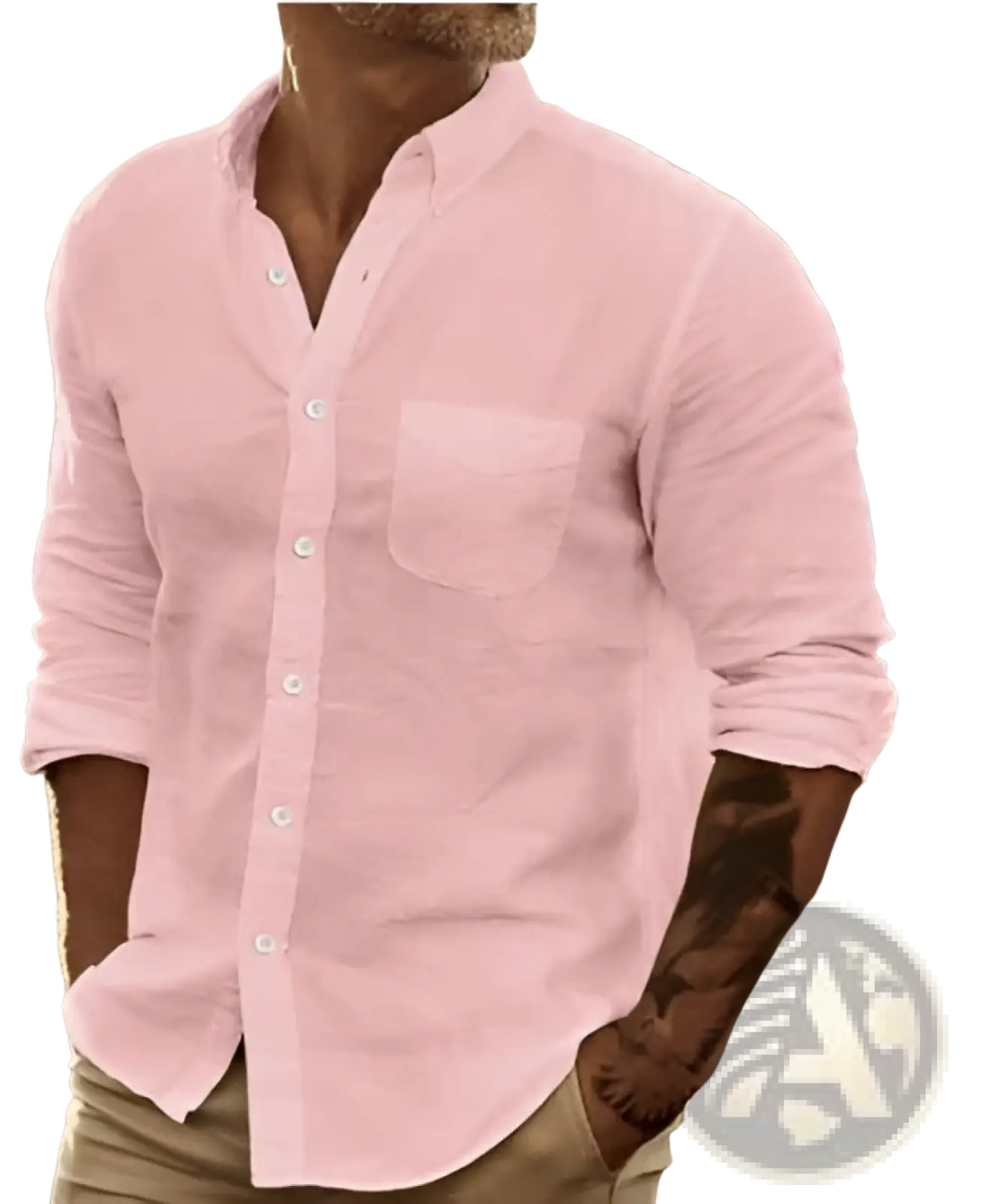 Men's Slim Fit Cotton Long Sleeve Button Down Shirt
