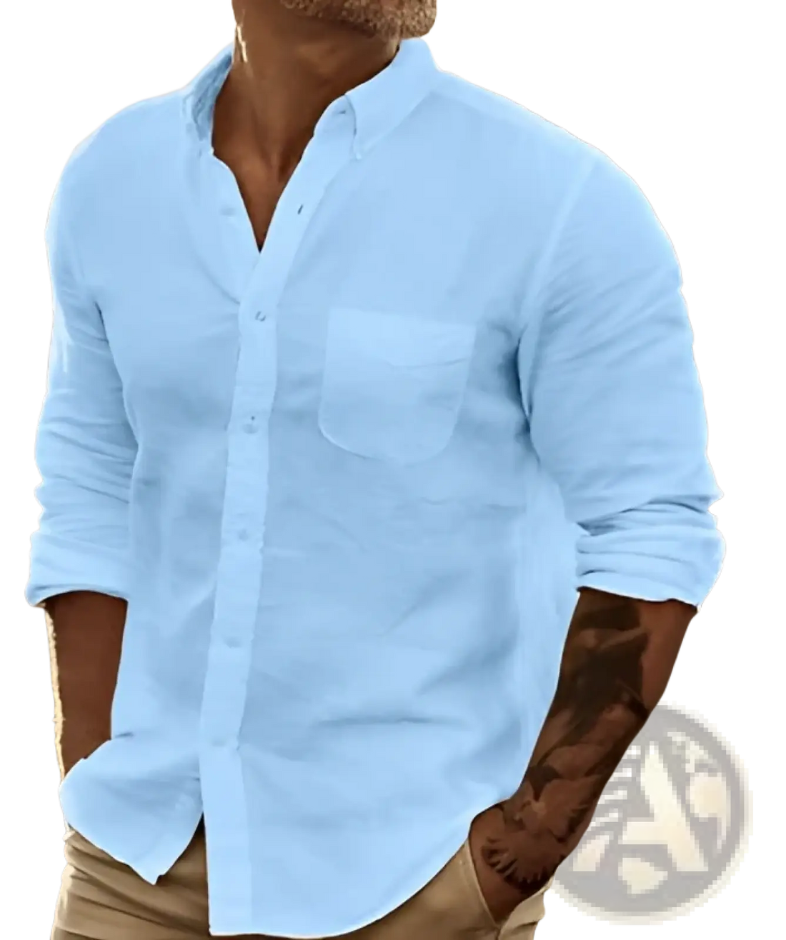 Men's Slim Fit Cotton Long Sleeve Button Down Shirt