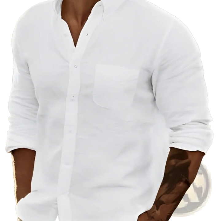 Men's Slim Fit Cotton Long Sleeve Button Down Shirt