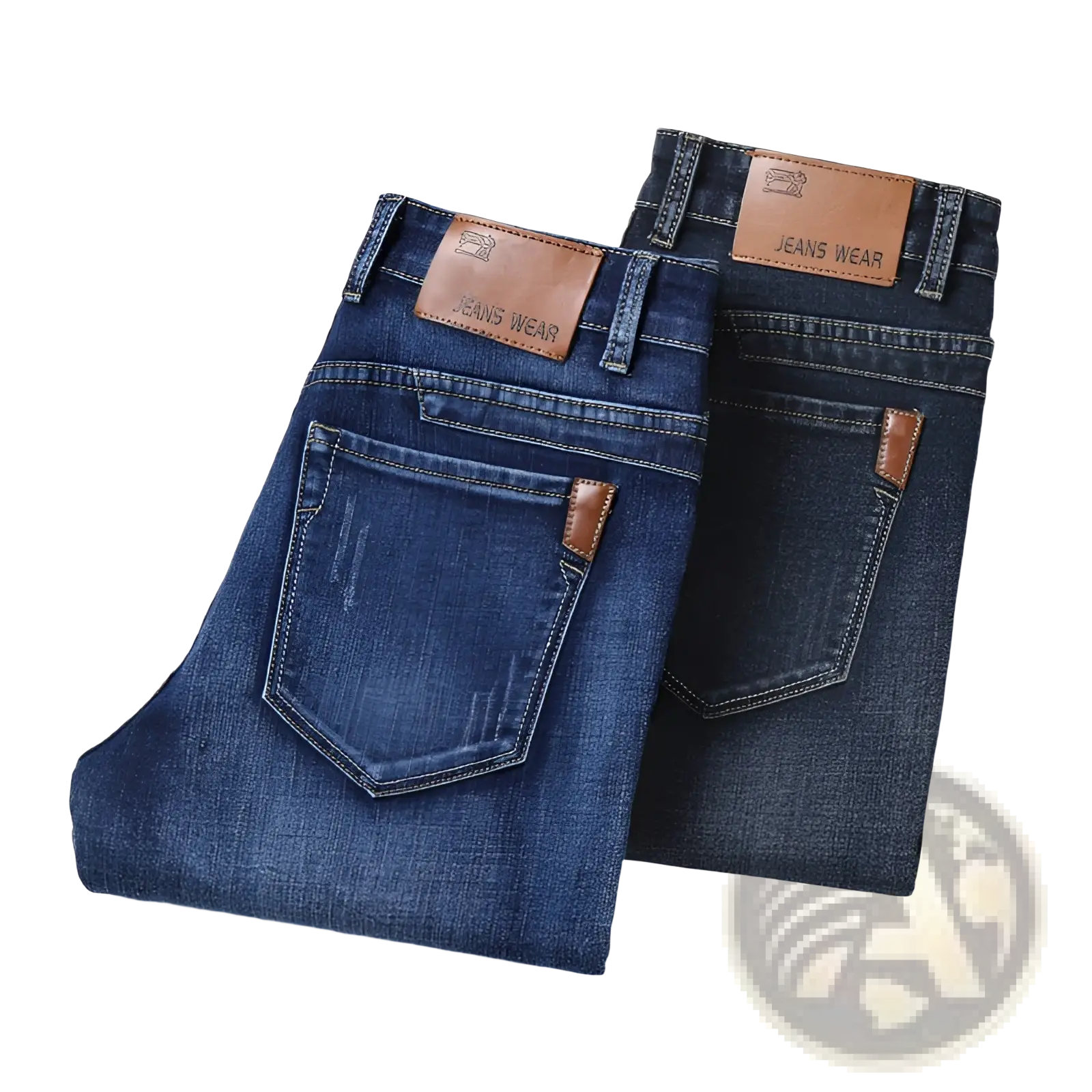 Men's Slim Fit Dark Wash Straight Stretch Denim Jeans