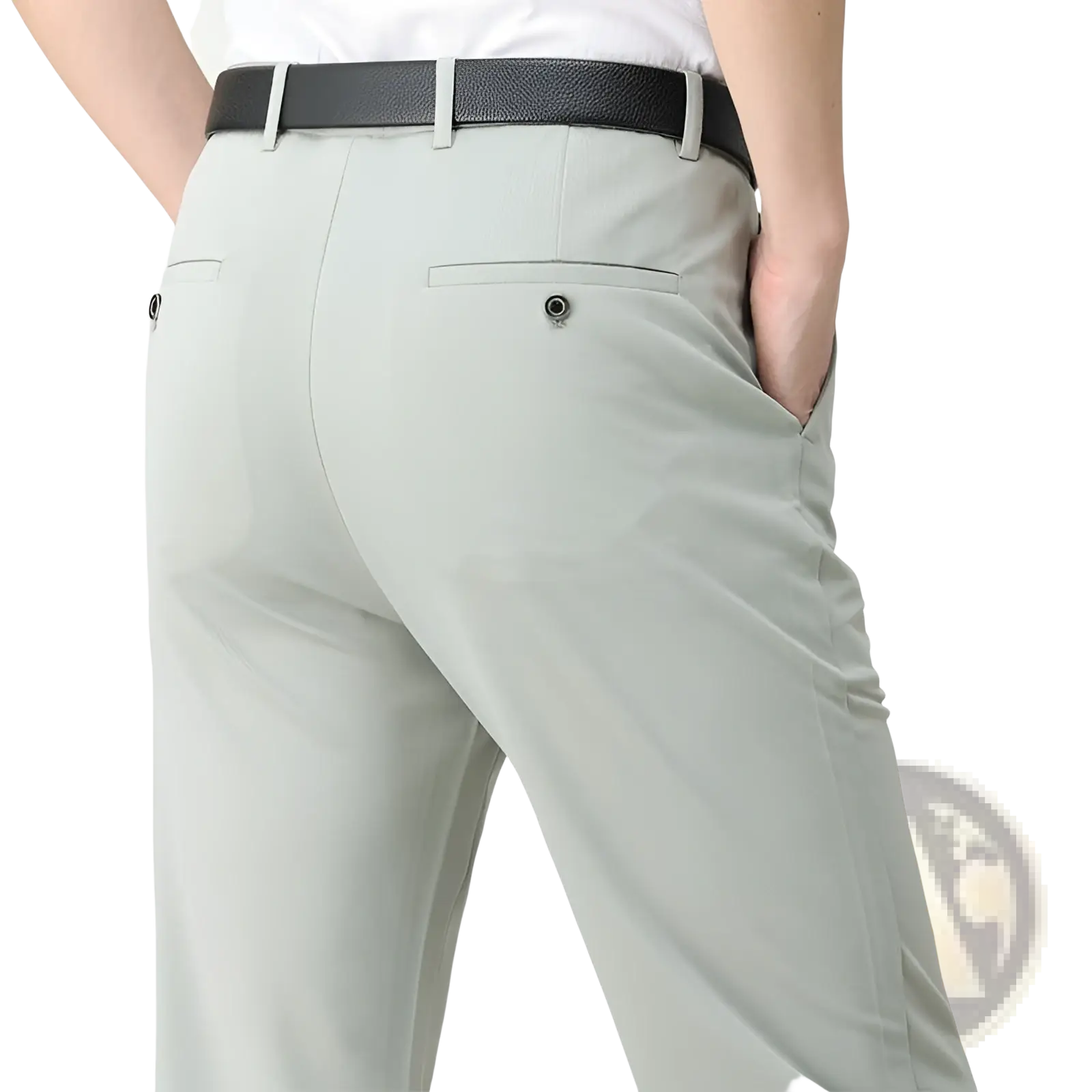Men's Slim Fit Ice Silk Lightweight Tailored Trousers