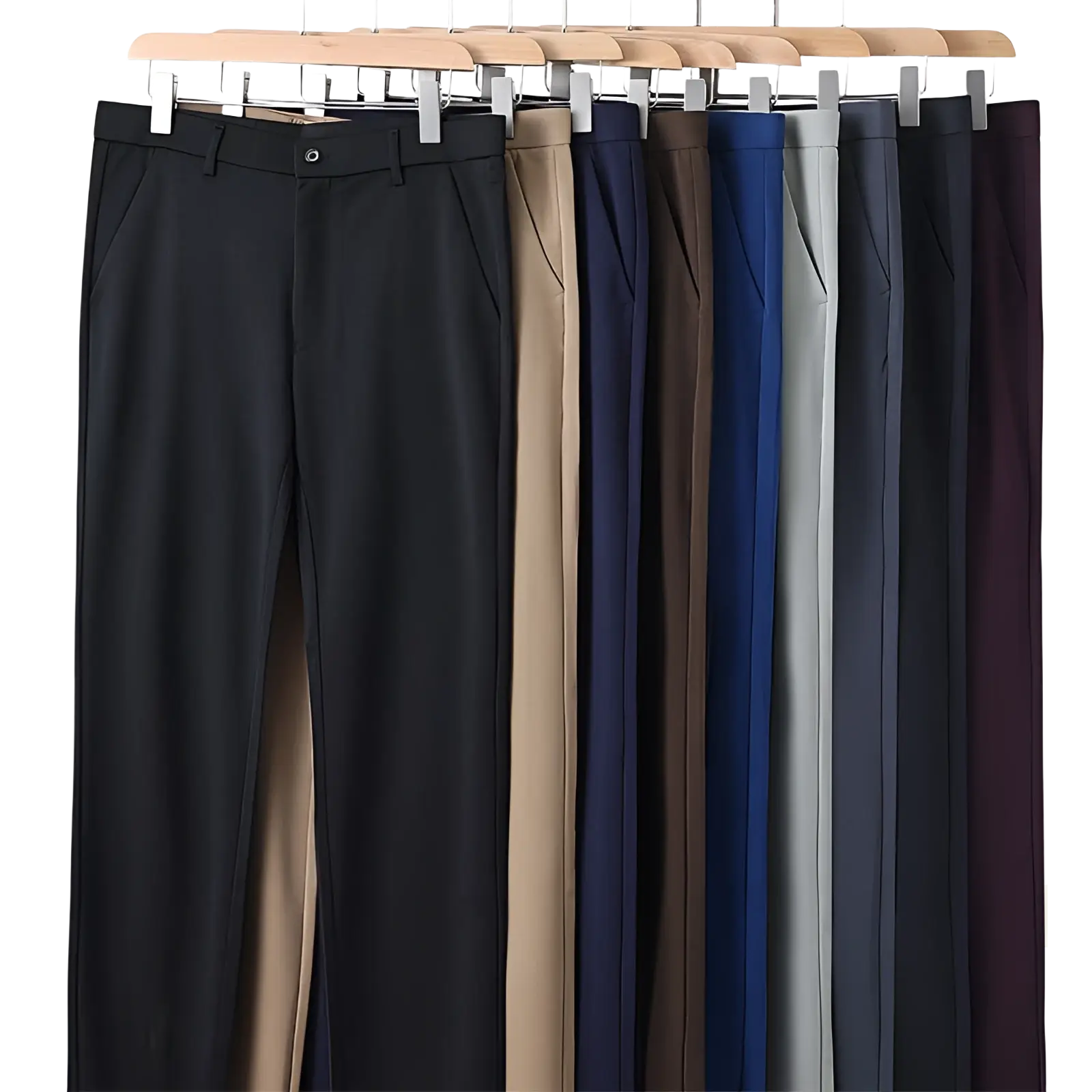 Men's Slim Fit Ice Silk Lightweight Tailored Trousers
