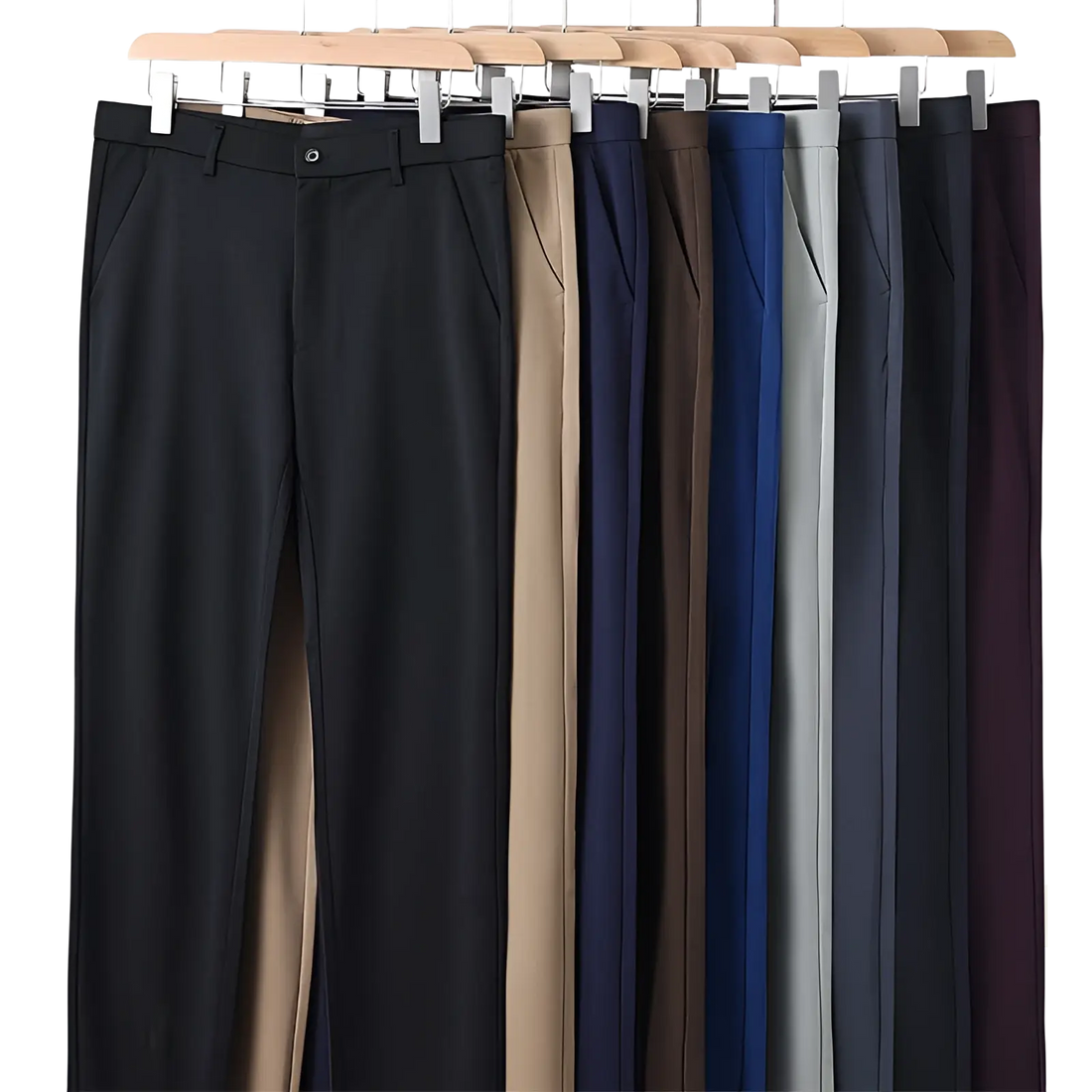 Men's Slim Fit Ice Silk Lightweight Tailored Trousers