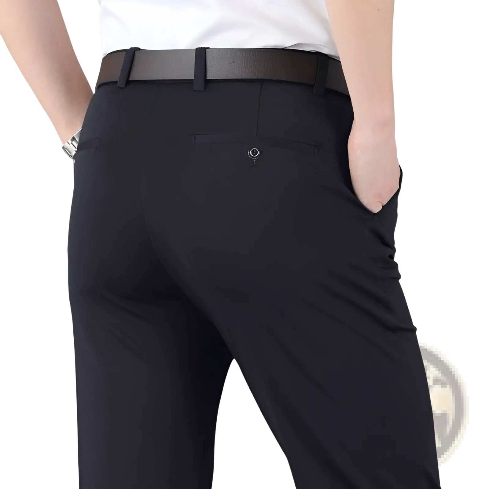 Men's Slim Fit Ice Silk Lightweight Tailored Trousers
