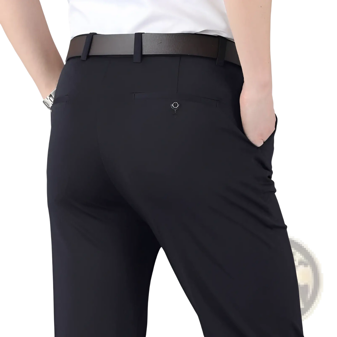 Men's Slim Fit Ice Silk Lightweight Tailored Trousers