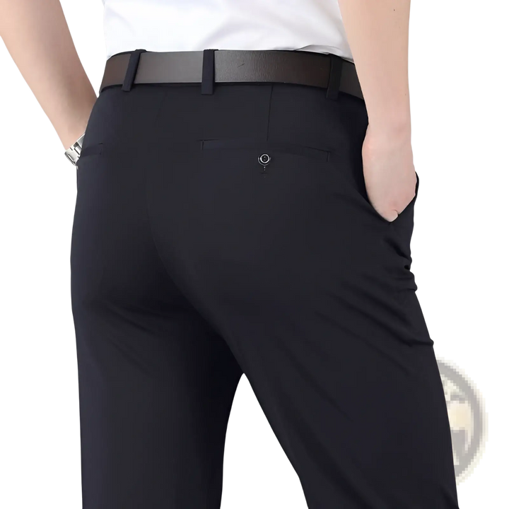 Men's Slim Fit Ice Silk Lightweight Tailored Trousers