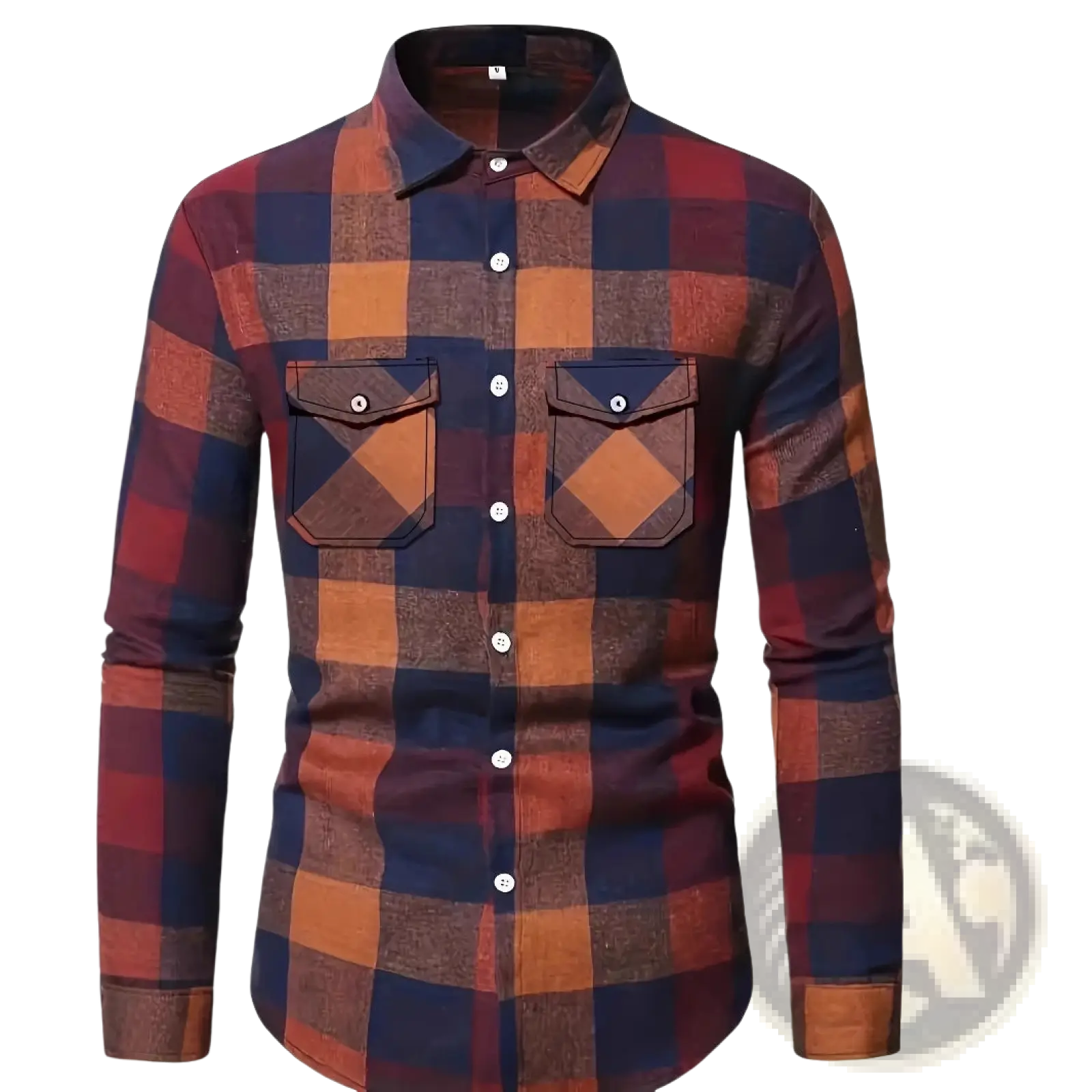 Men's Slim Fit Plaid Flannel Button Up Shirt