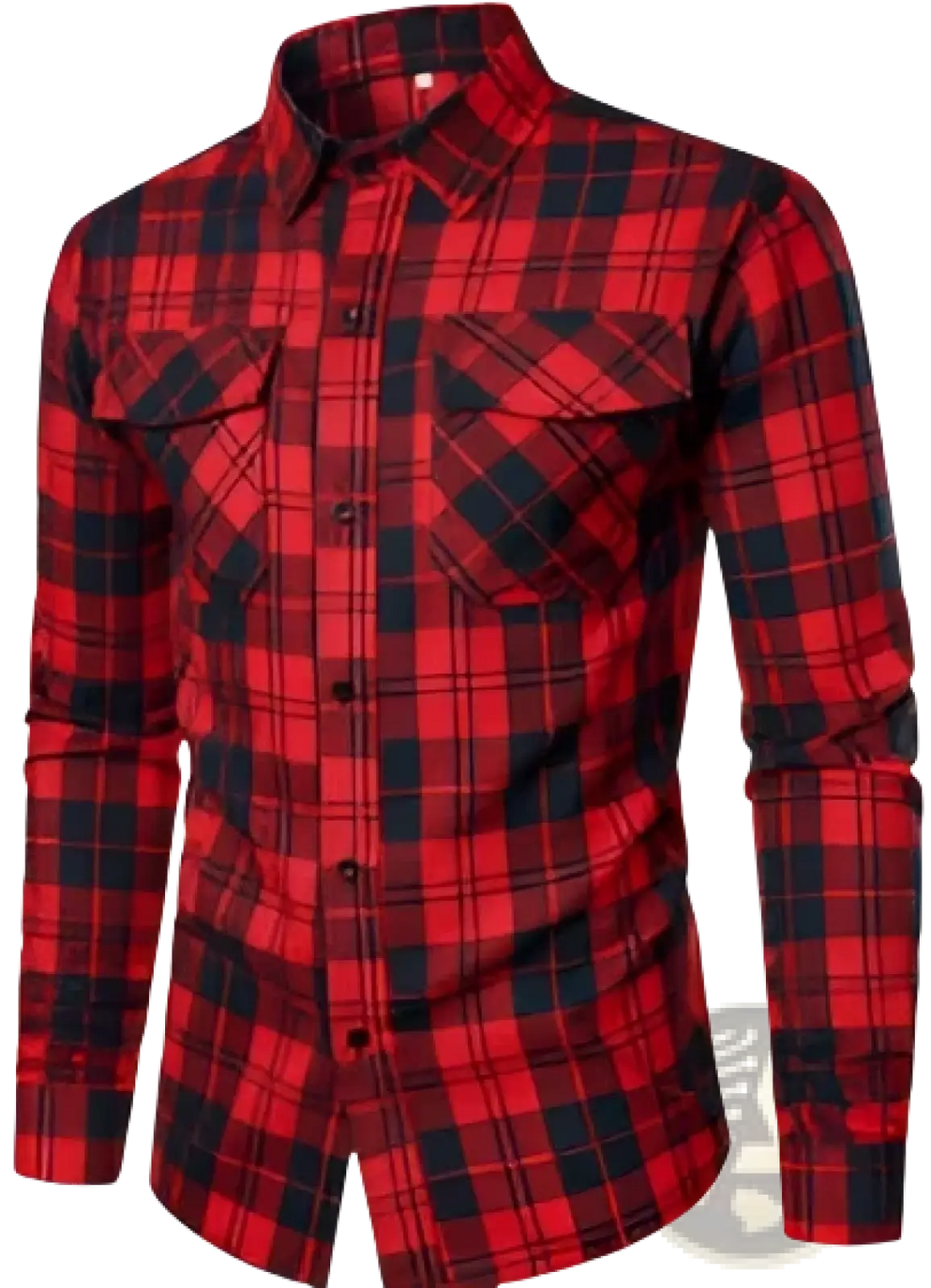 Men's Slim Fit Plaid Flannel Button Up Shirt