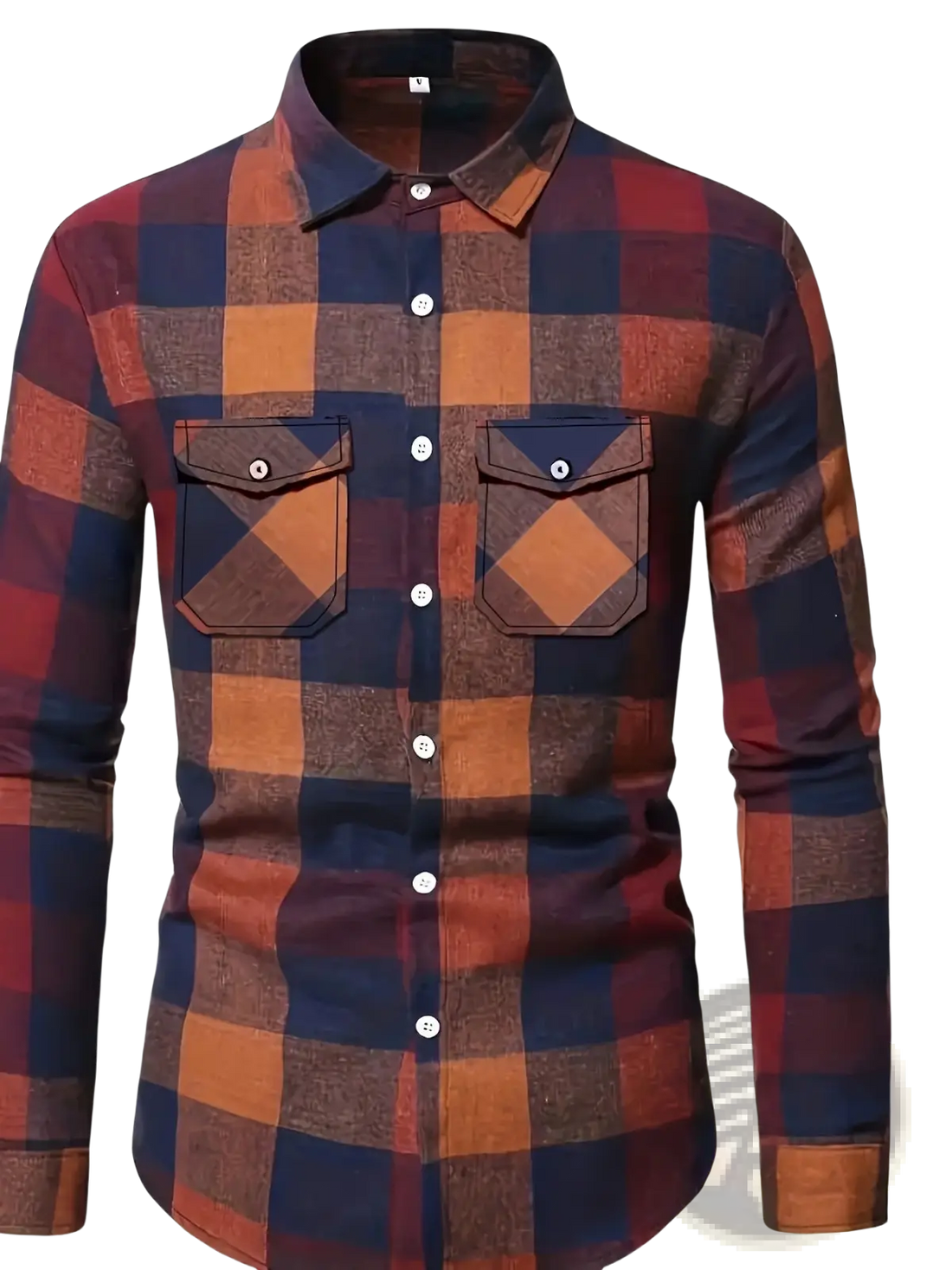 Men's Slim Fit Plaid Flannel Button Up Shirt