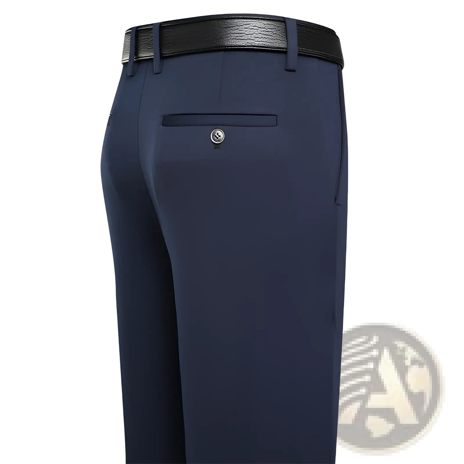 Men's Straight Leg Non-iron Stretch Formal Trousers with Belt