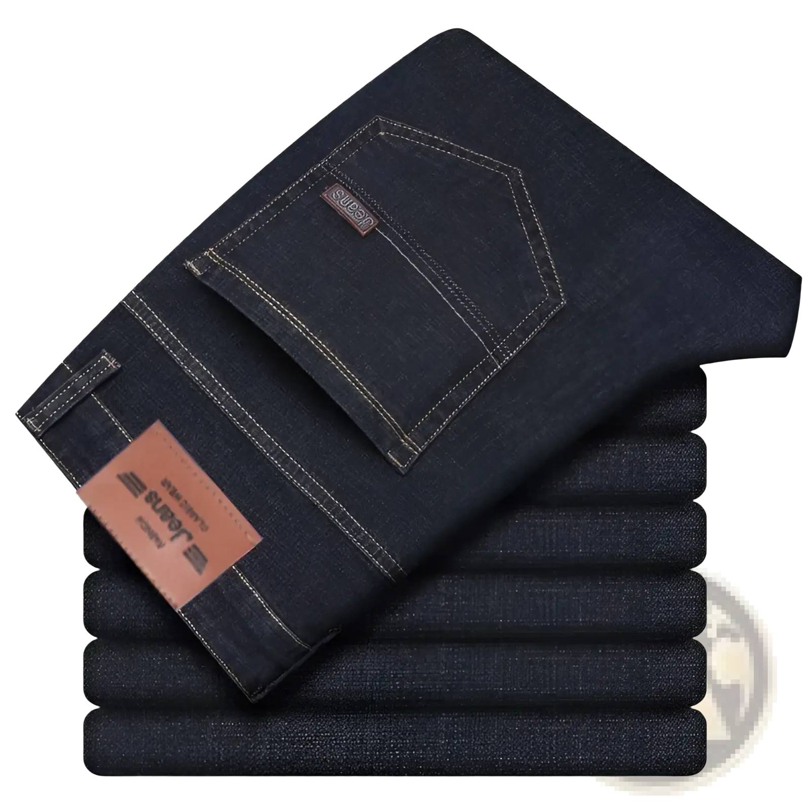 Men's Stretch Cotton Straight Jeans Casual Trousers