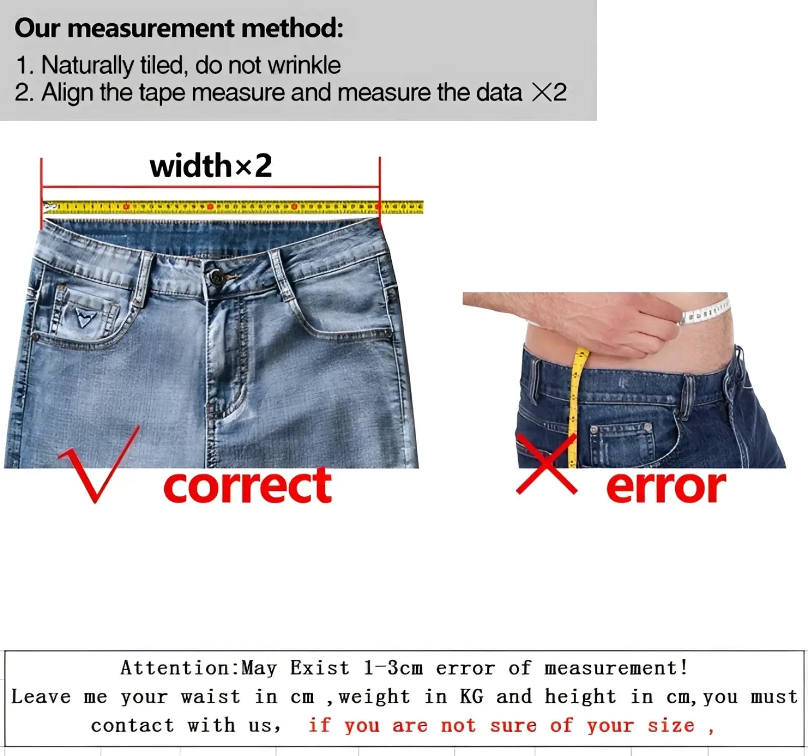 Men's Stretch Cotton Straight Jeans Casual Trousers
