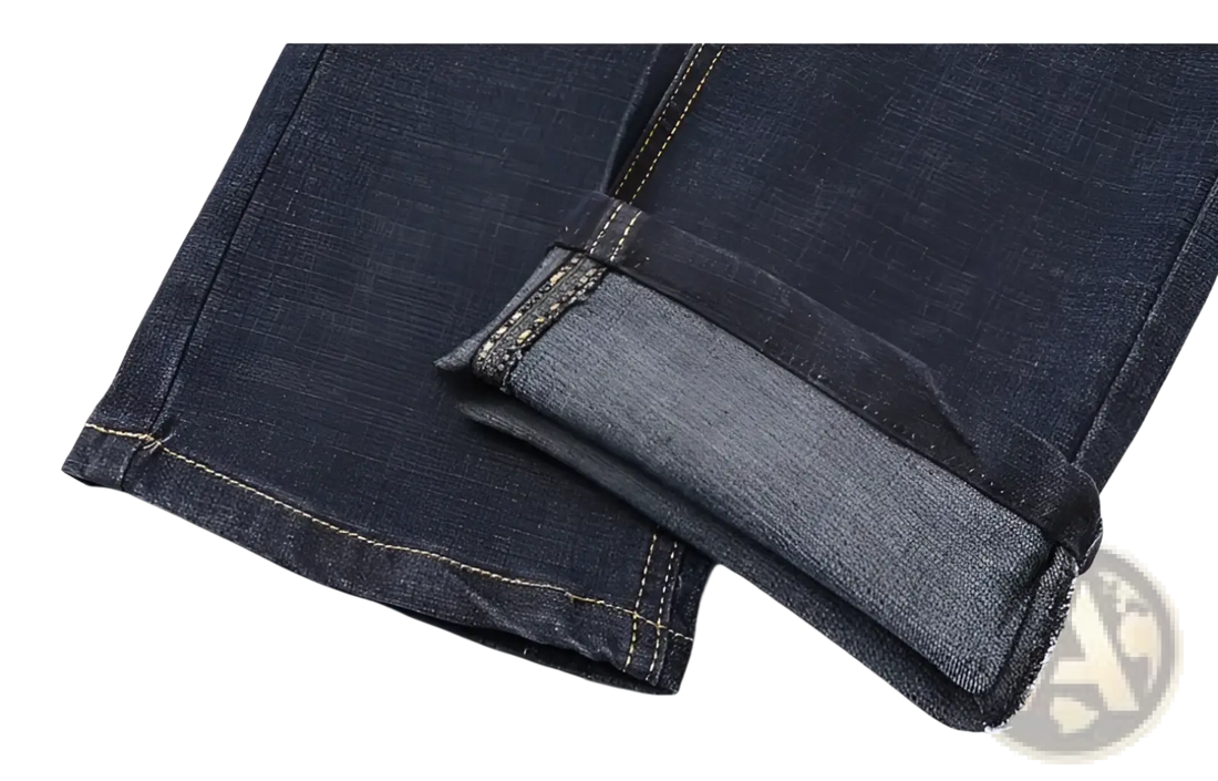 Men's Stretch Cotton Straight Jeans Casual Trousers