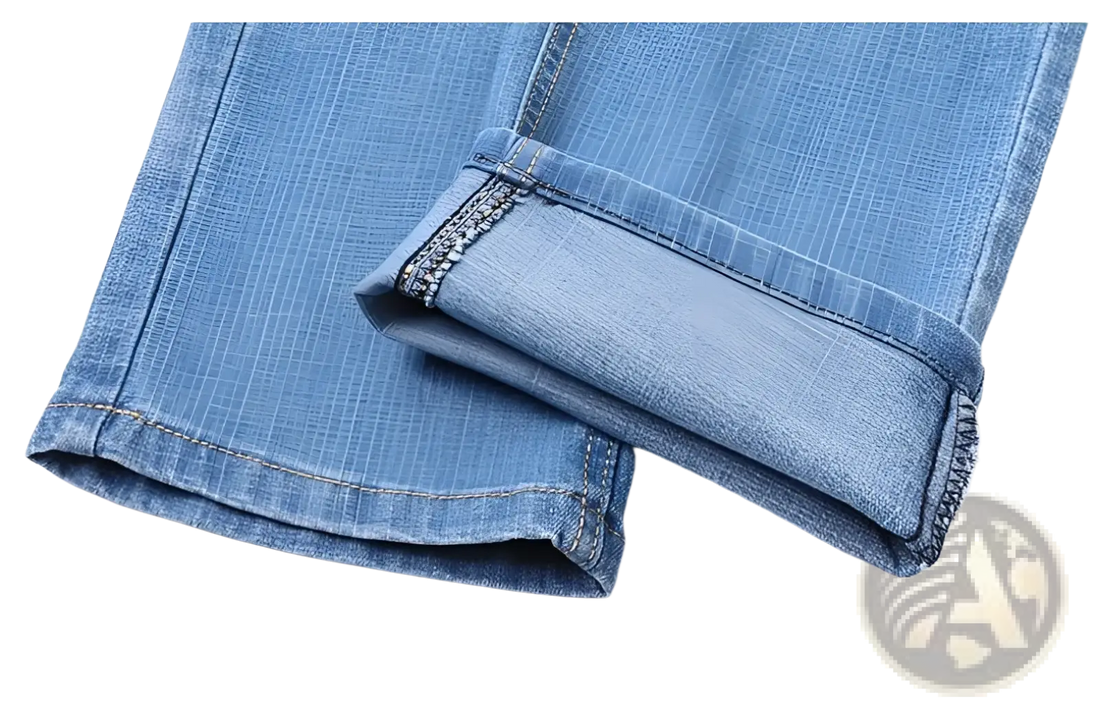 Men's Stretch Cotton Straight Jeans Casual Trousers