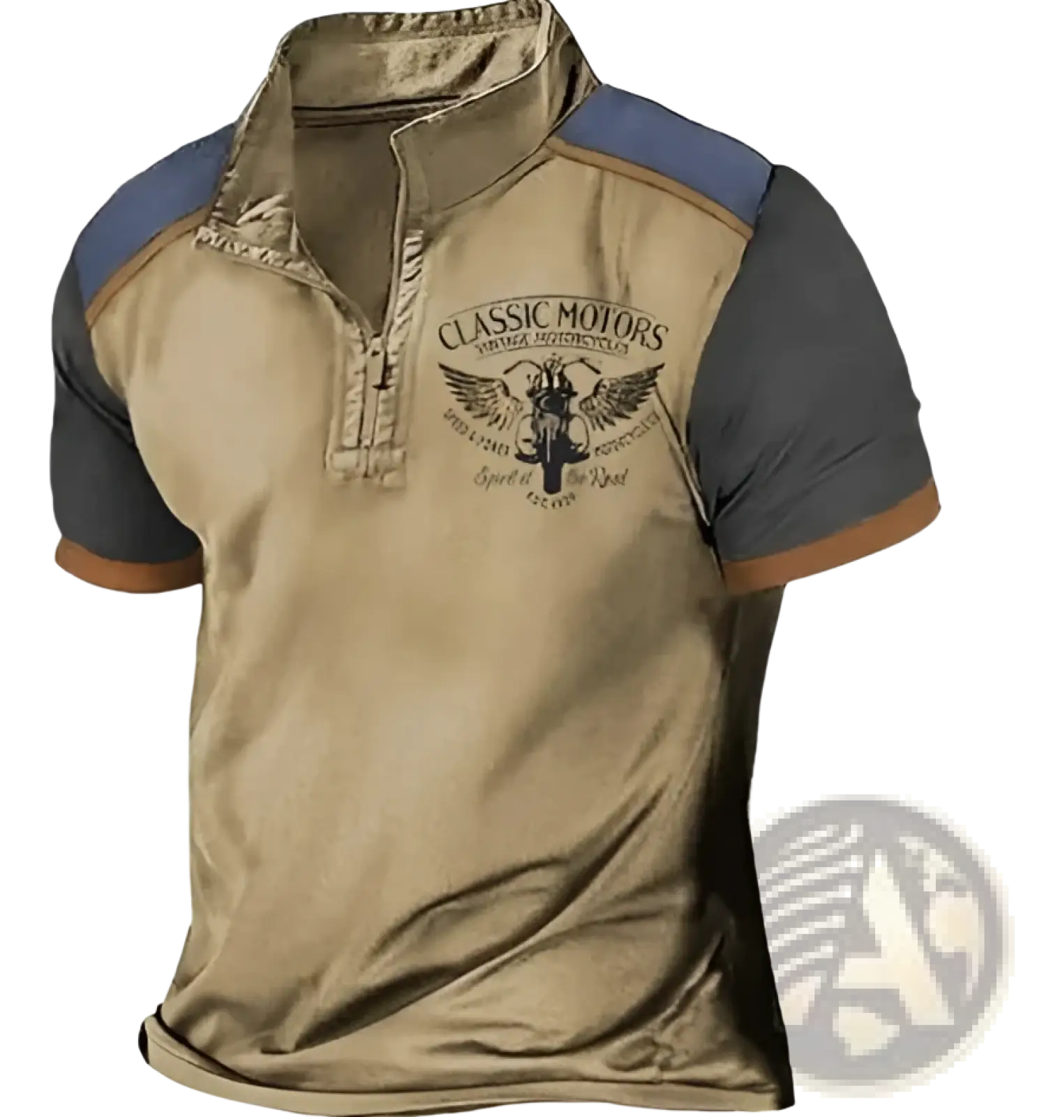 Men's Vintage Classic Motors 3d Printed Polo Shirt