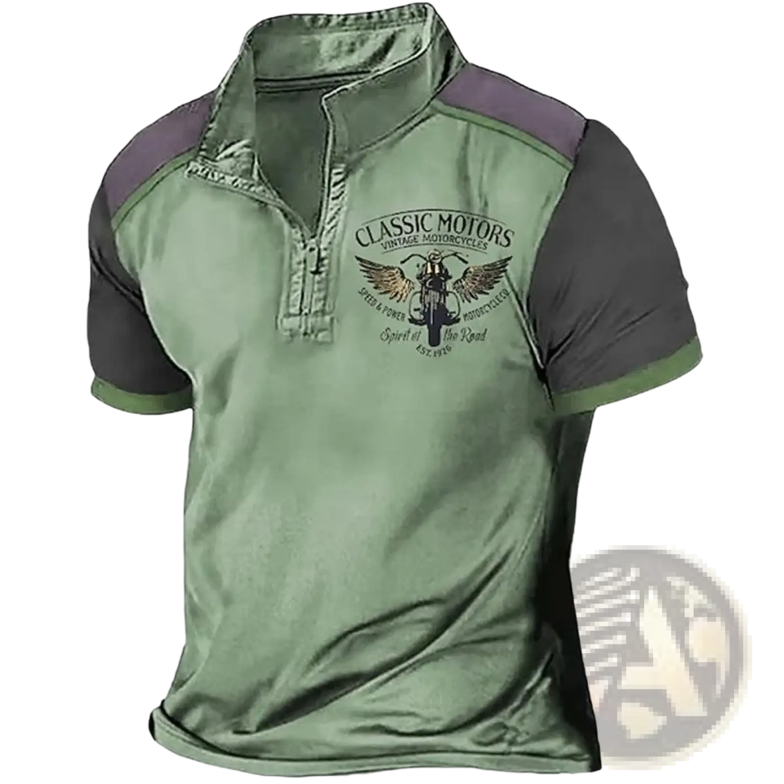 Men's Vintage Classic Motors 3d Printed Polo Shirt