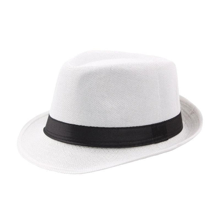 New Spring Summer Retro Men's Hats Fedoras Classic Simple Hat Vintage Short Brim Warm Fedora Hat Belt Design Elegant Summer Sun Hat For Men Summer Accessories UV Protection 58cm