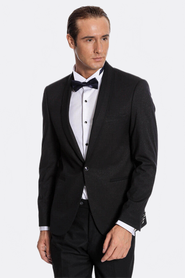 Navy Blue Shawl Lapel Tuxedo | Wessi