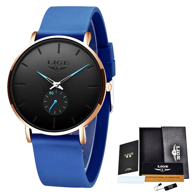 LIGE Ultra-Thin Quartz Luxury Watch