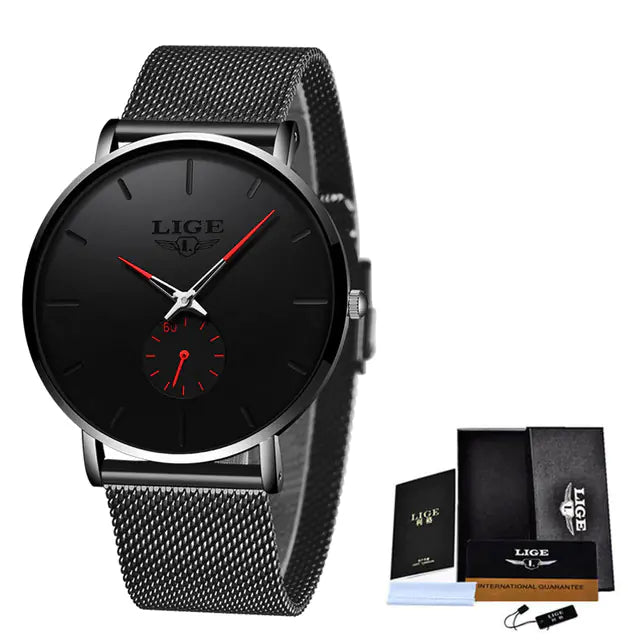 LIGE Ultra-Thin Quartz Luxury Watch