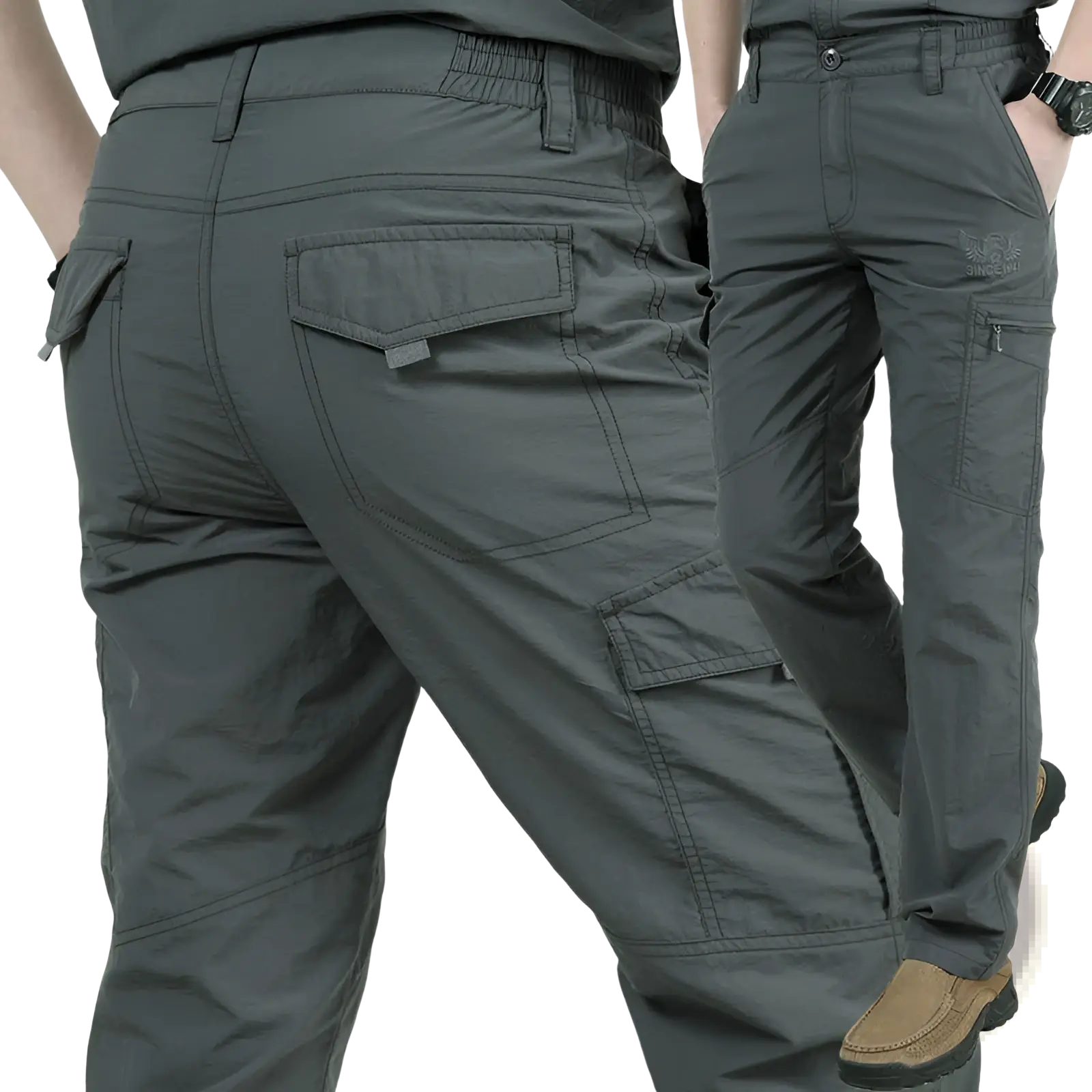 Plus Size Loose Cargo Pants Durable Tactical Trousers