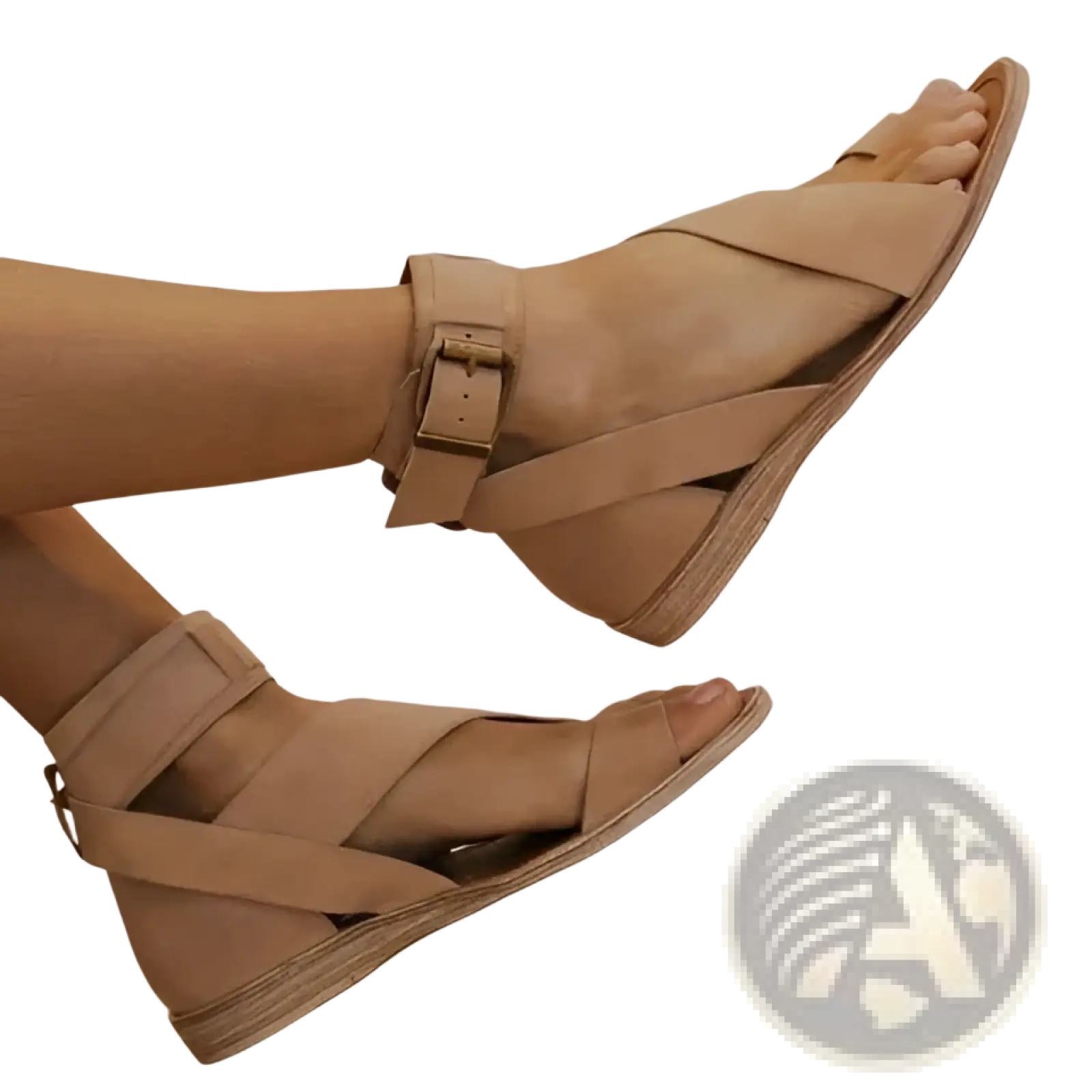 Plus Size Women's Flat Roman Strappy Sandals