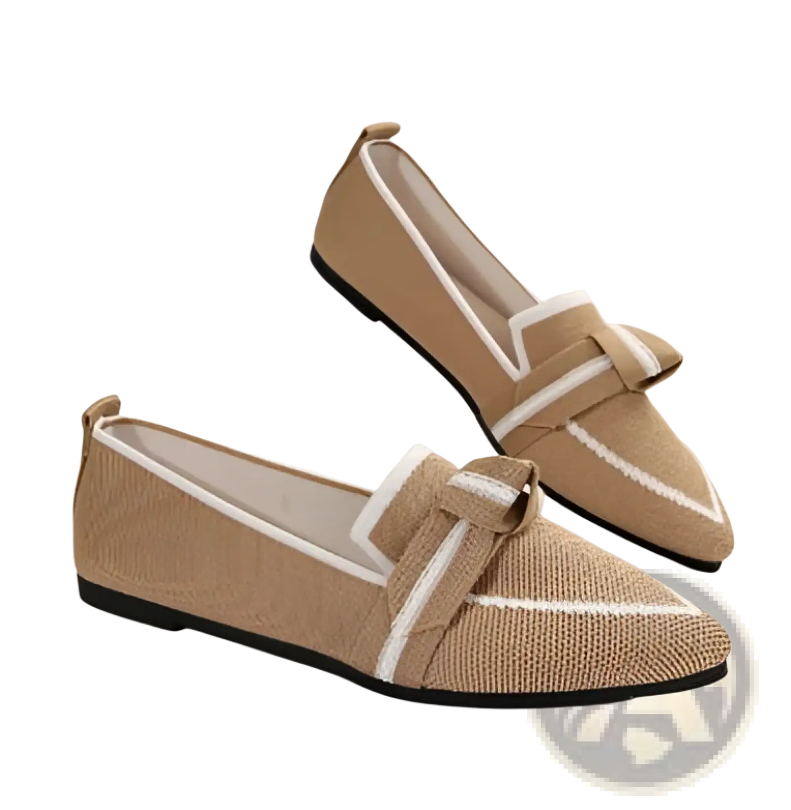 Pointed Flat Pumps Bow Detail Casual Plus Size Shoes