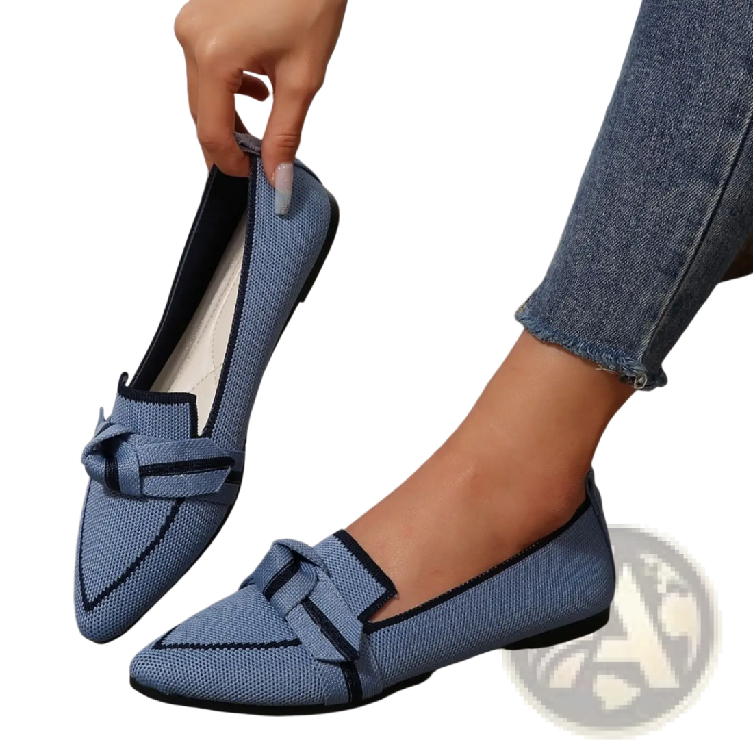 Pointed Flat Pumps Bow Detail Casual Plus Size Shoes