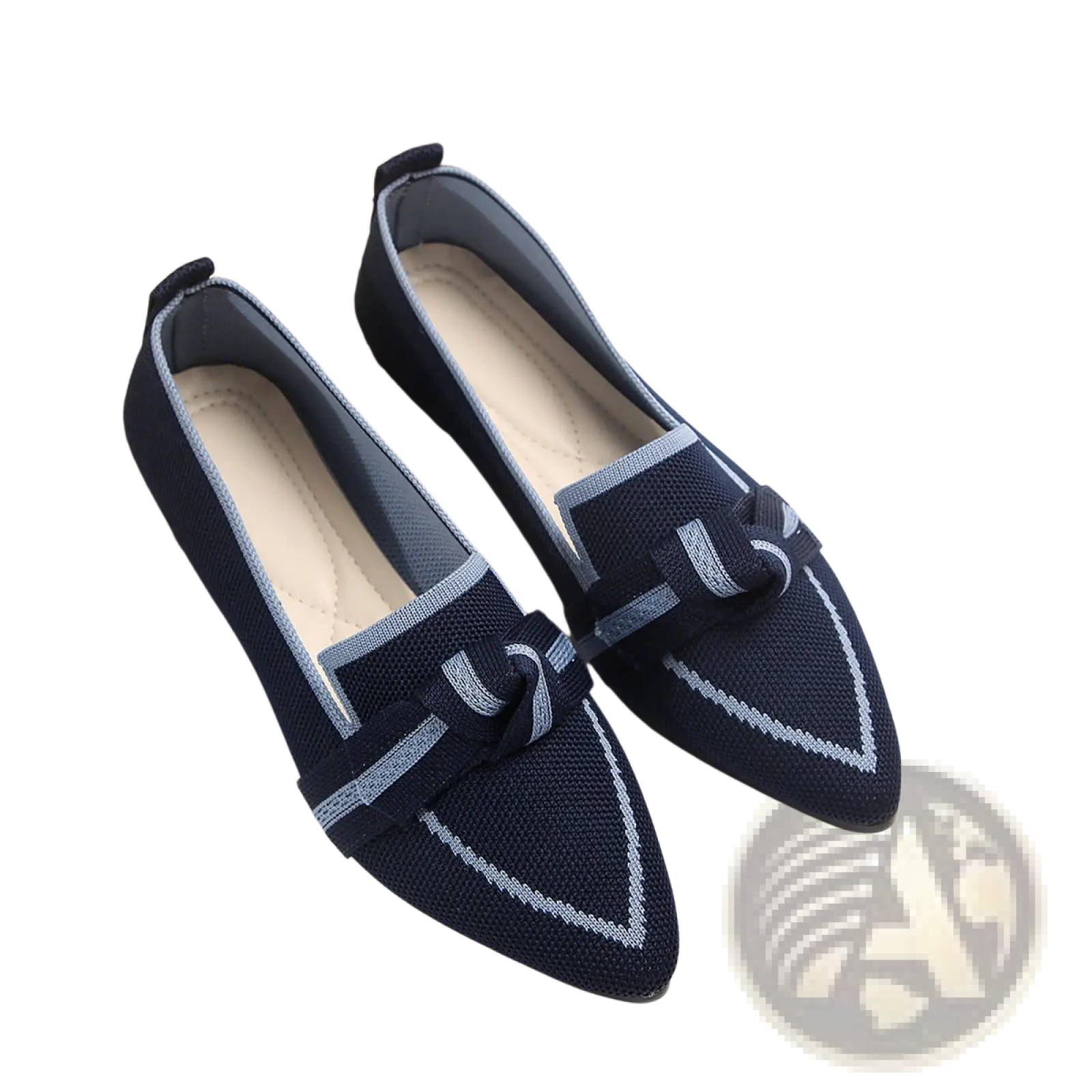Pointed Flat Pumps Bow Detail Casual Plus Size Shoes