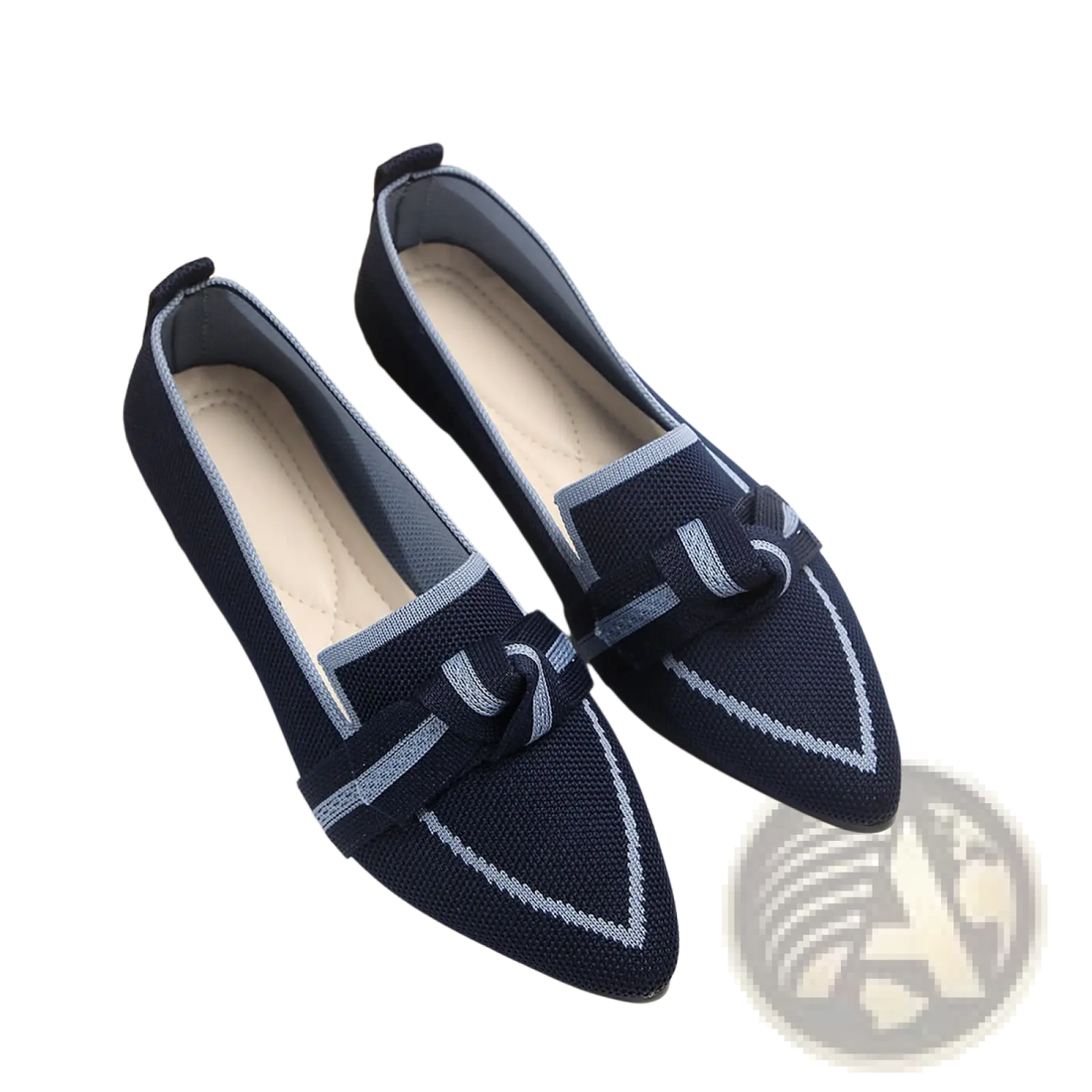Pointed Flat Pumps Bow Detail Casual Plus Size Shoes