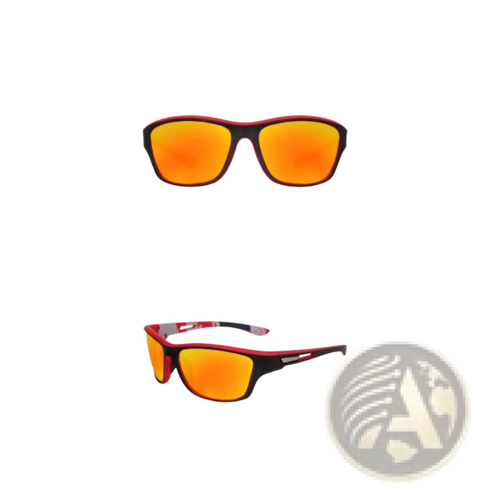 Polarized Oval Camouflage and Mirrored Men's Sport Sunglasses