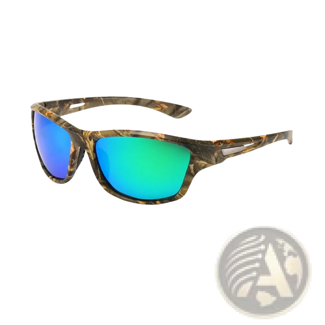 Polarized Oval Camouflage and Mirrored Men's Sport Sunglasses