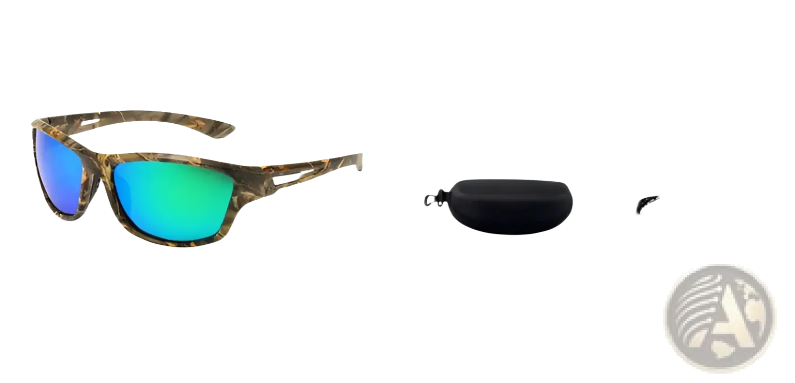 Polarized Oval Camouflage and Mirrored Men's Sport Sunglasses
