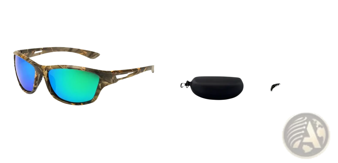 Polarized Oval Camouflage and Mirrored Men's Sport Sunglasses