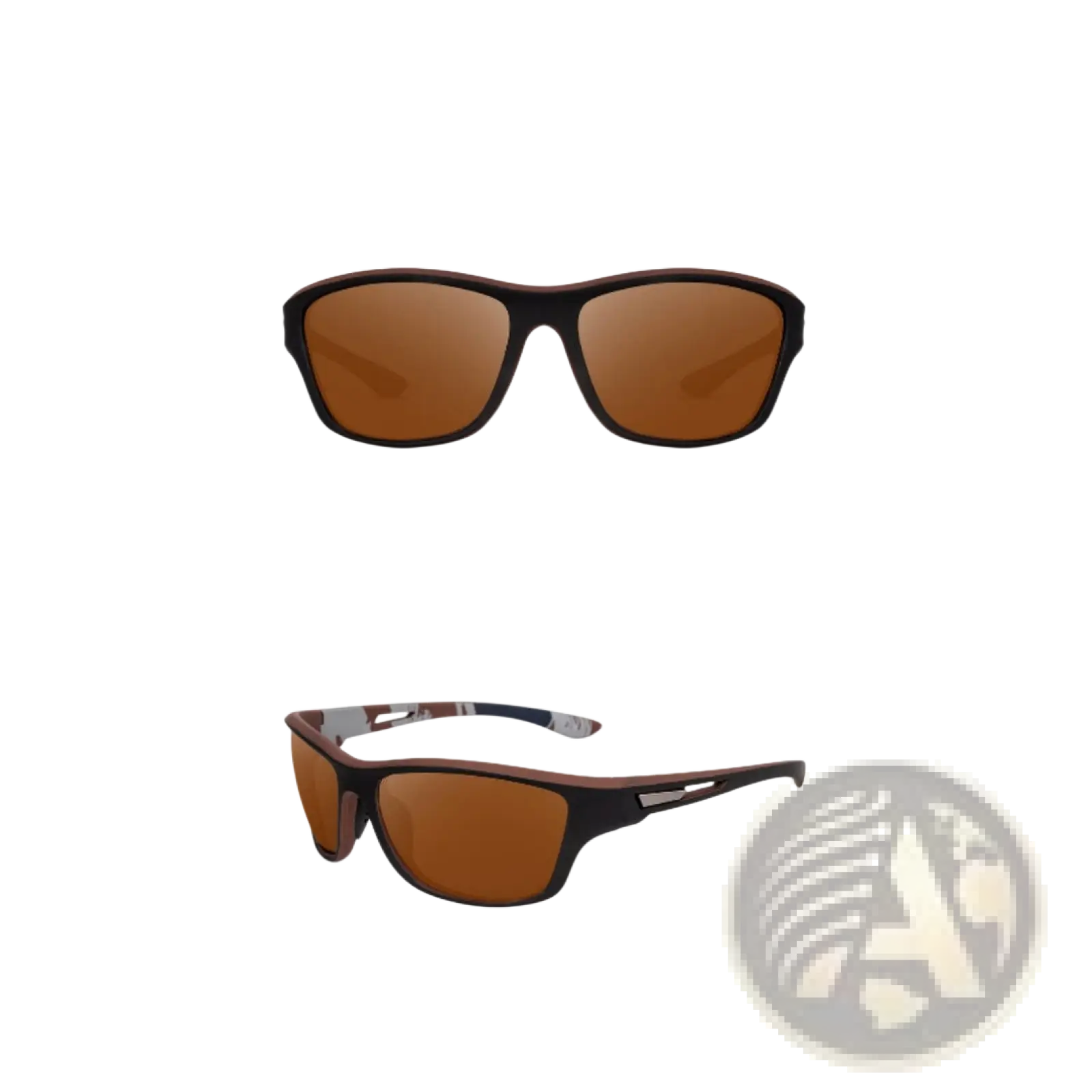 Polarized Oval Camouflage and Mirrored Men's Sport Sunglasses