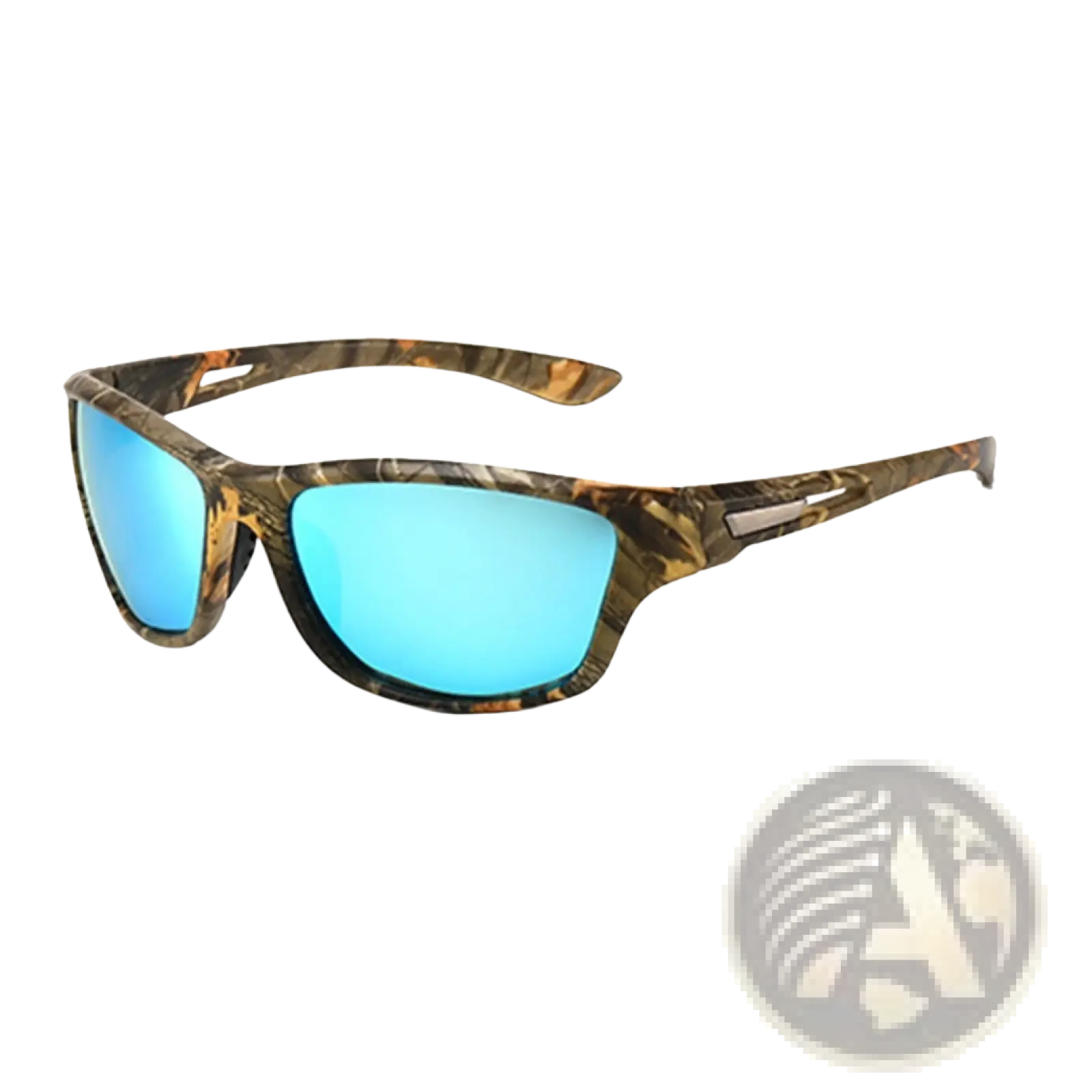 Polarized Oval Camouflage and Mirrored Men's Sport Sunglasses