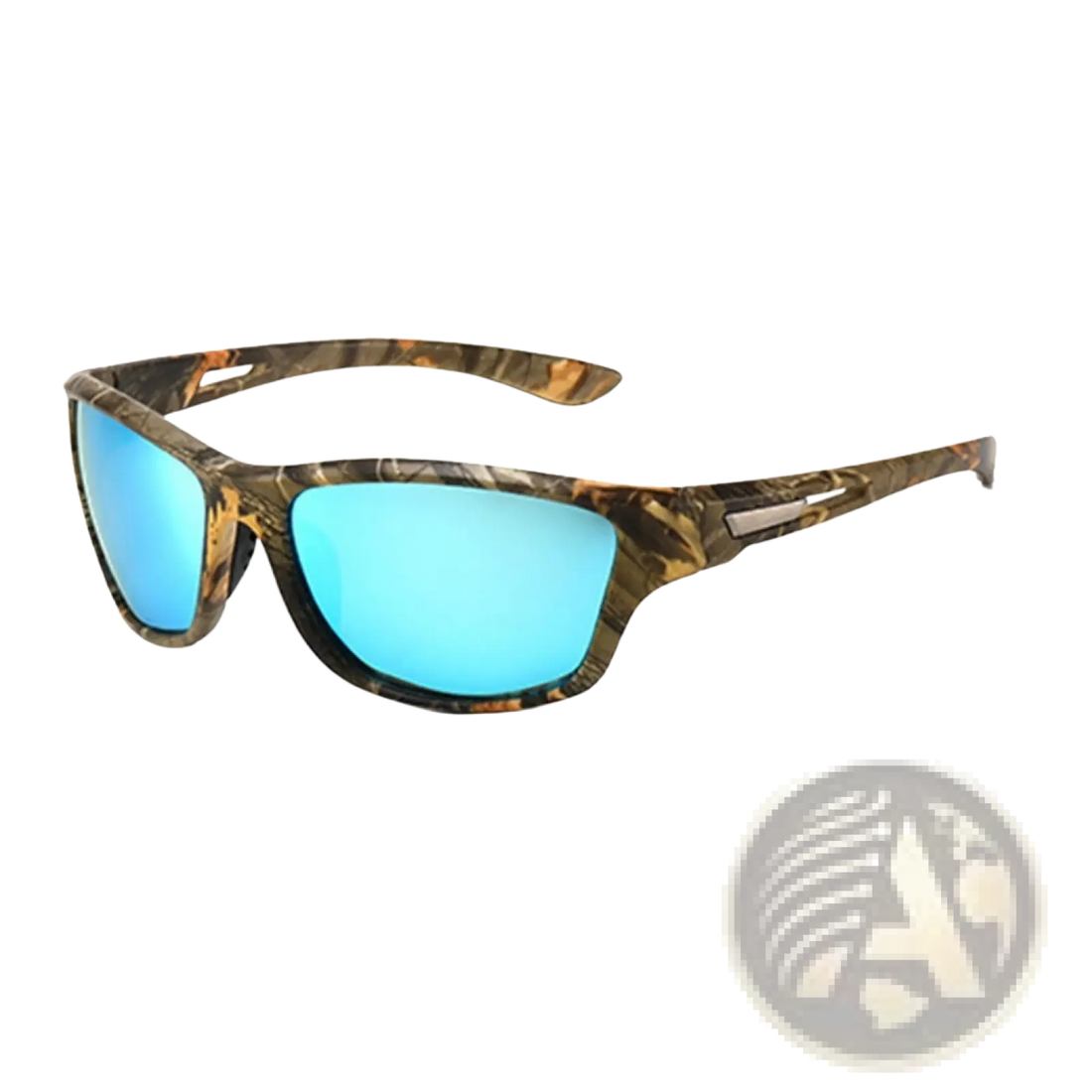 Polarized Oval Camouflage and Mirrored Men's Sport Sunglasses