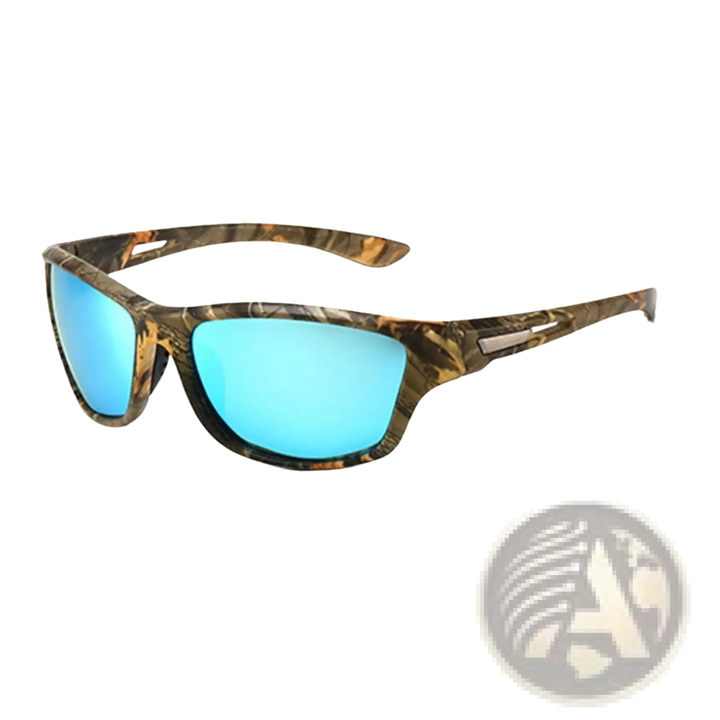 Polarized Oval Camouflage and Mirrored Men's Sport Sunglasses