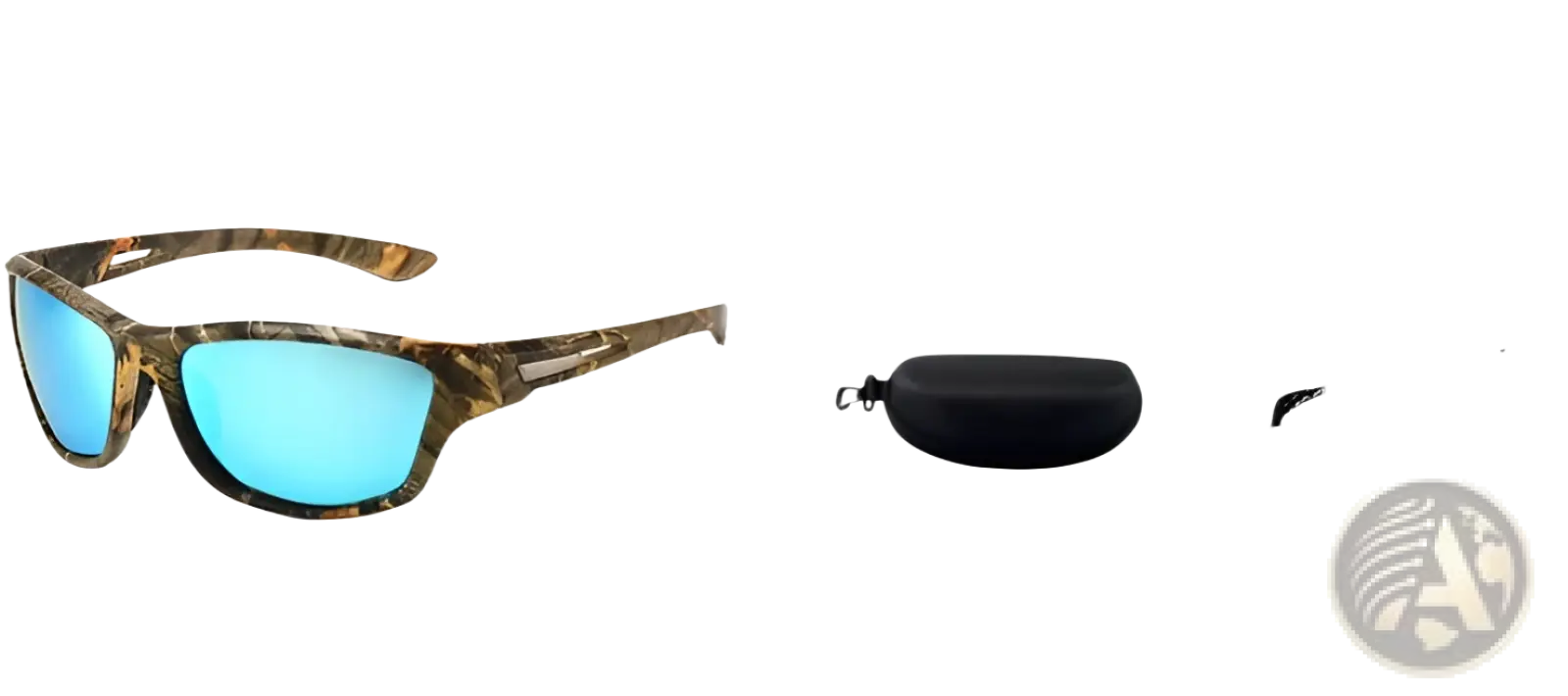 Polarized Oval Camouflage and Mirrored Men's Sport Sunglasses