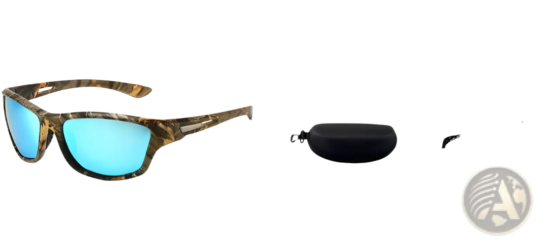 Polarized Oval Camouflage and Mirrored Men's Sport Sunglasses