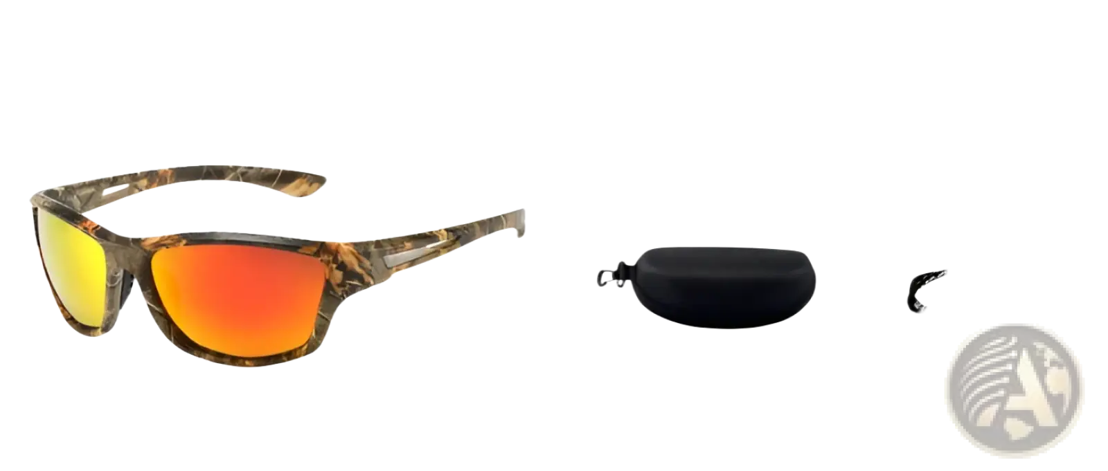 Polarized Oval Camouflage and Mirrored Men's Sport Sunglasses