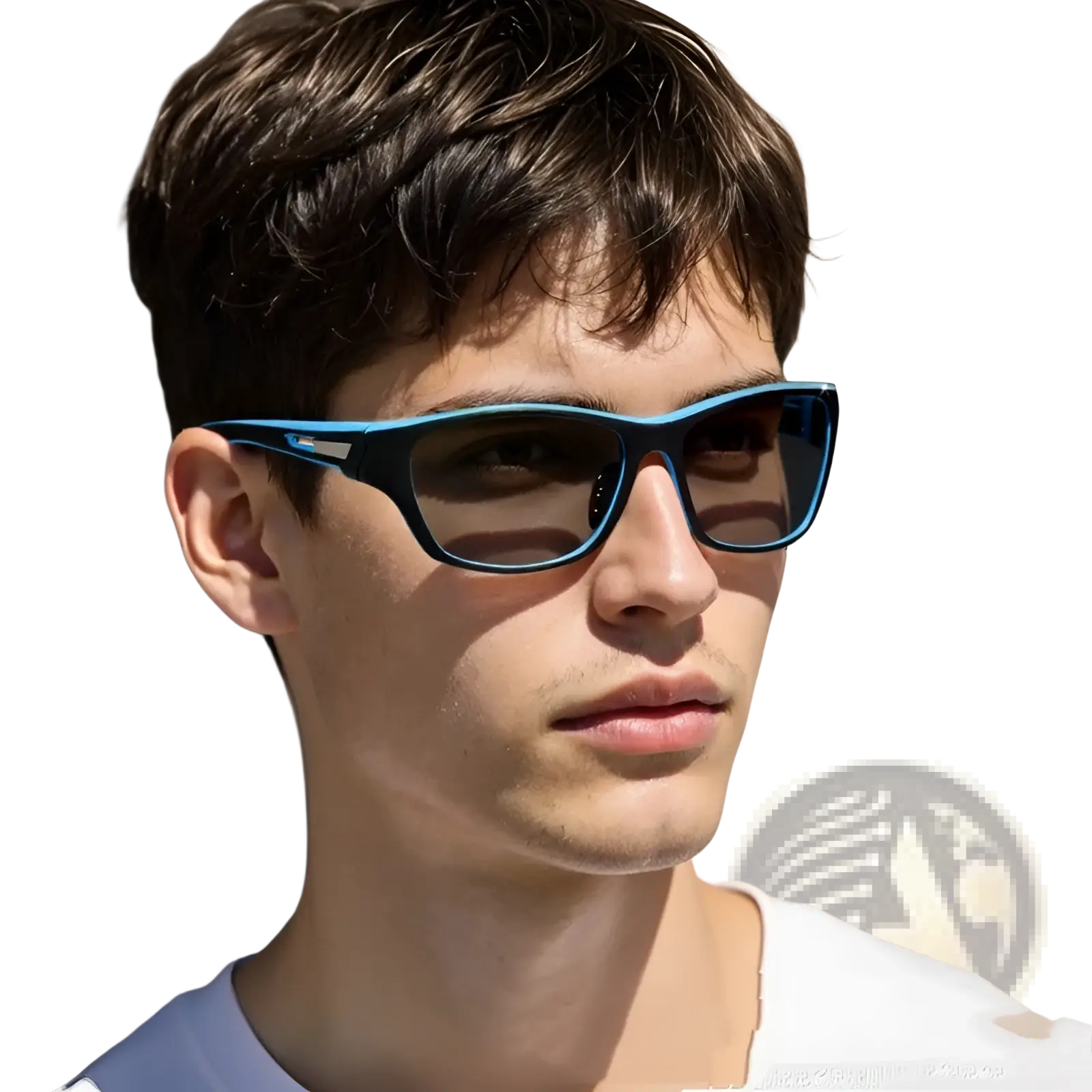 Polarized Oval Camouflage and Mirrored Men's Sport Sunglasses