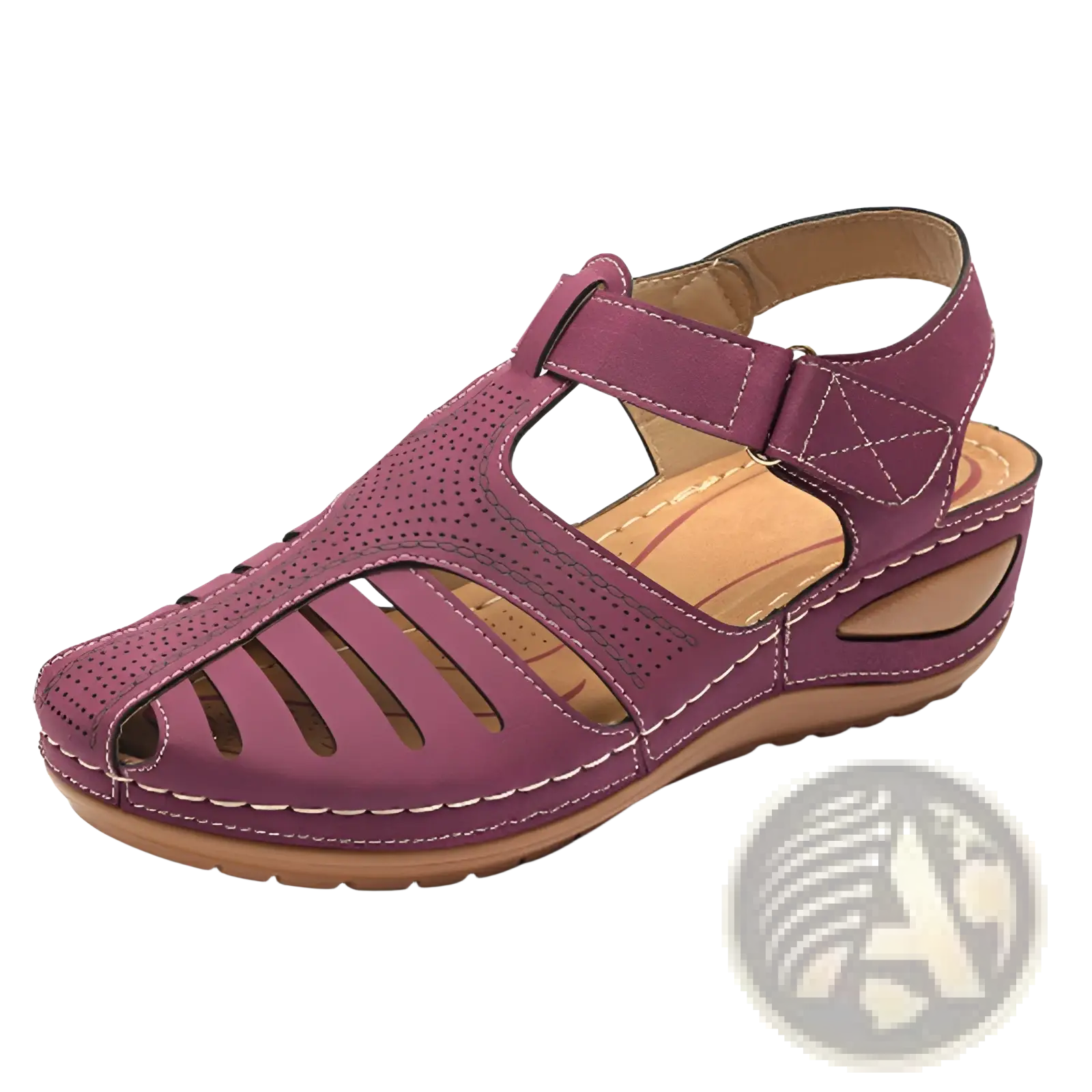 Retro Wedge Sandals Women's Plus Size T-strap Shoes