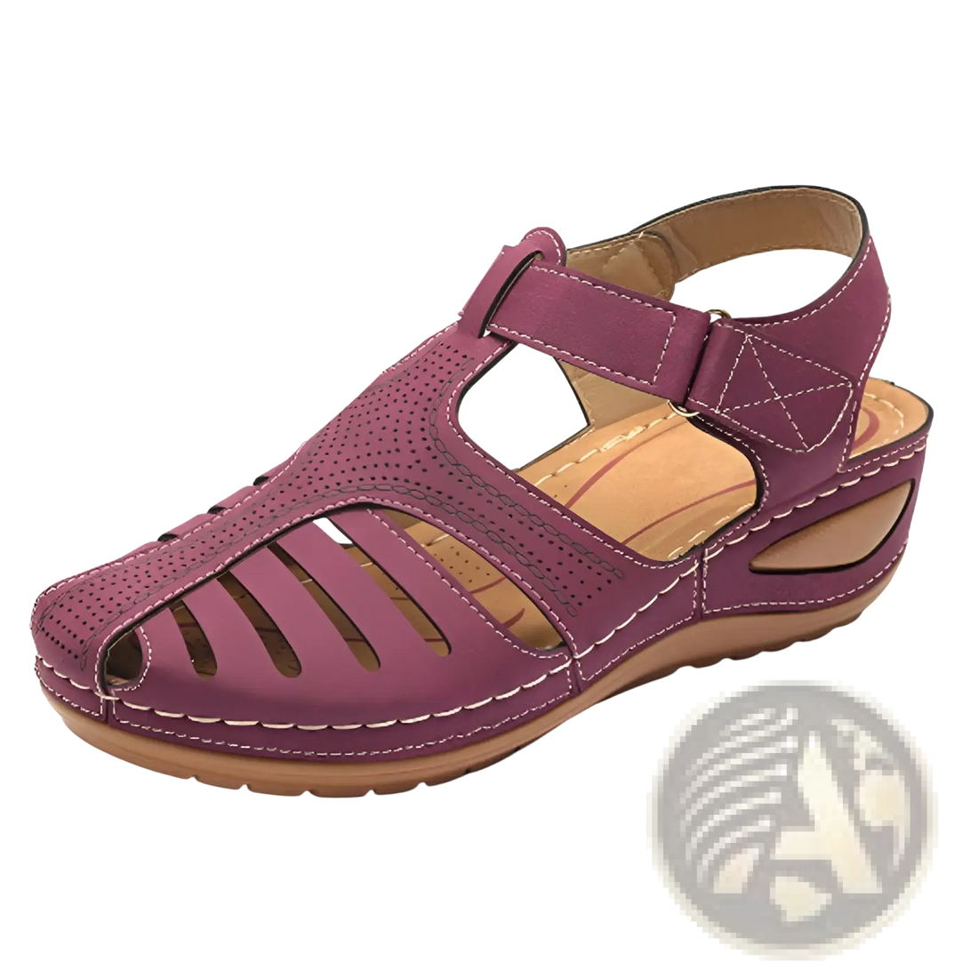 Retro Wedge Sandals Women's Plus Size T-strap Shoes