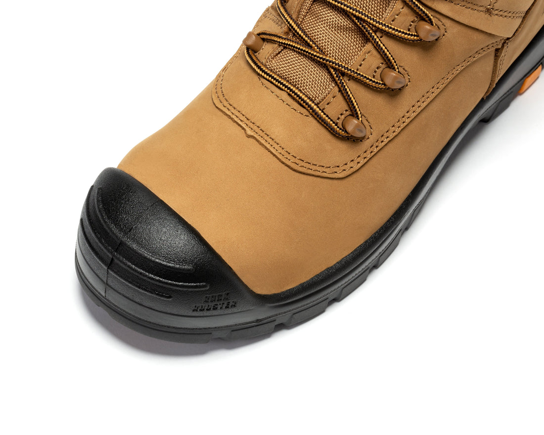 Rockrooster Beaufort Men's Brown 8 inch Waterproof Composite Toe Work Boots AK831