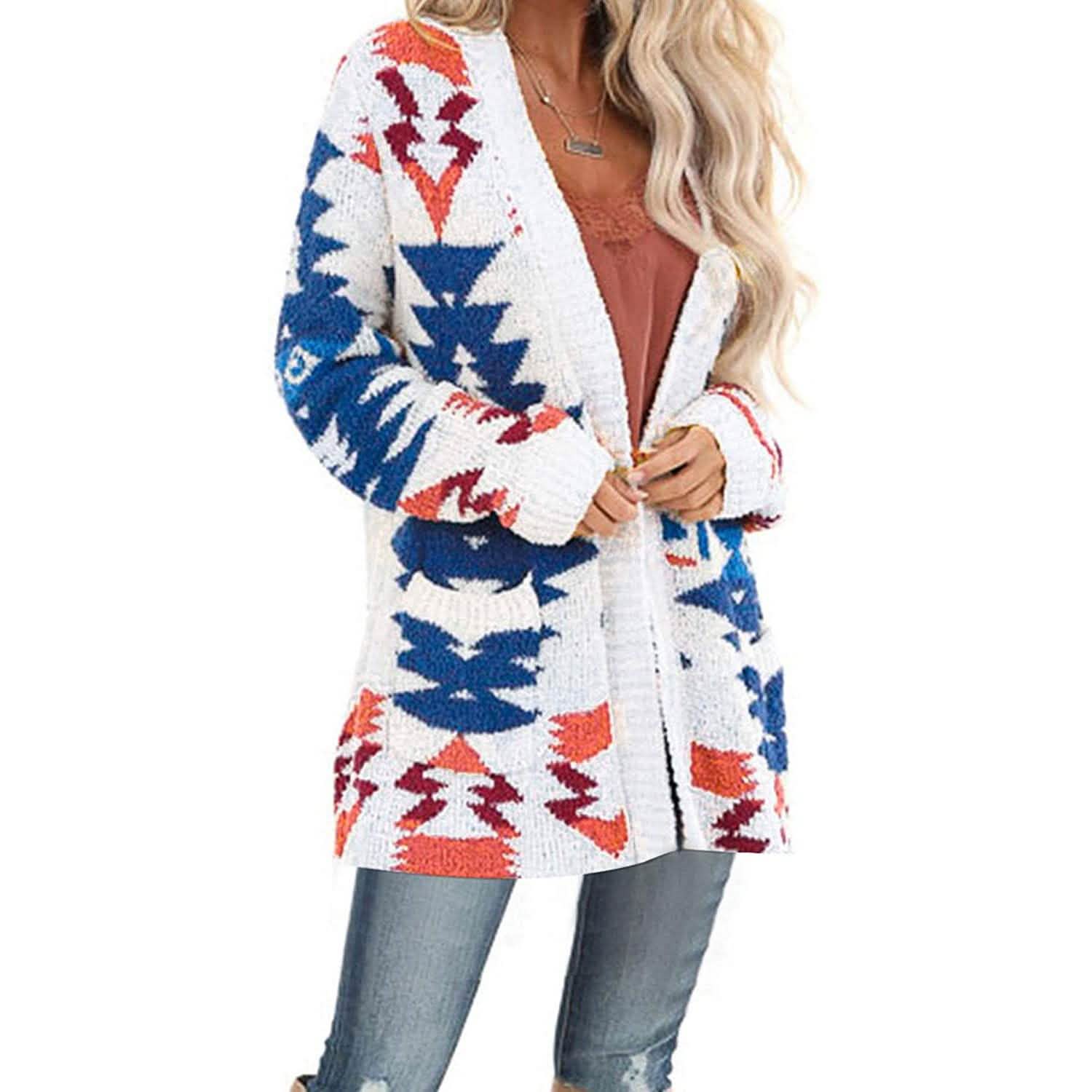 Side feel Women Open Front Cardigan Sweater Button Down Knit Sweater Coat